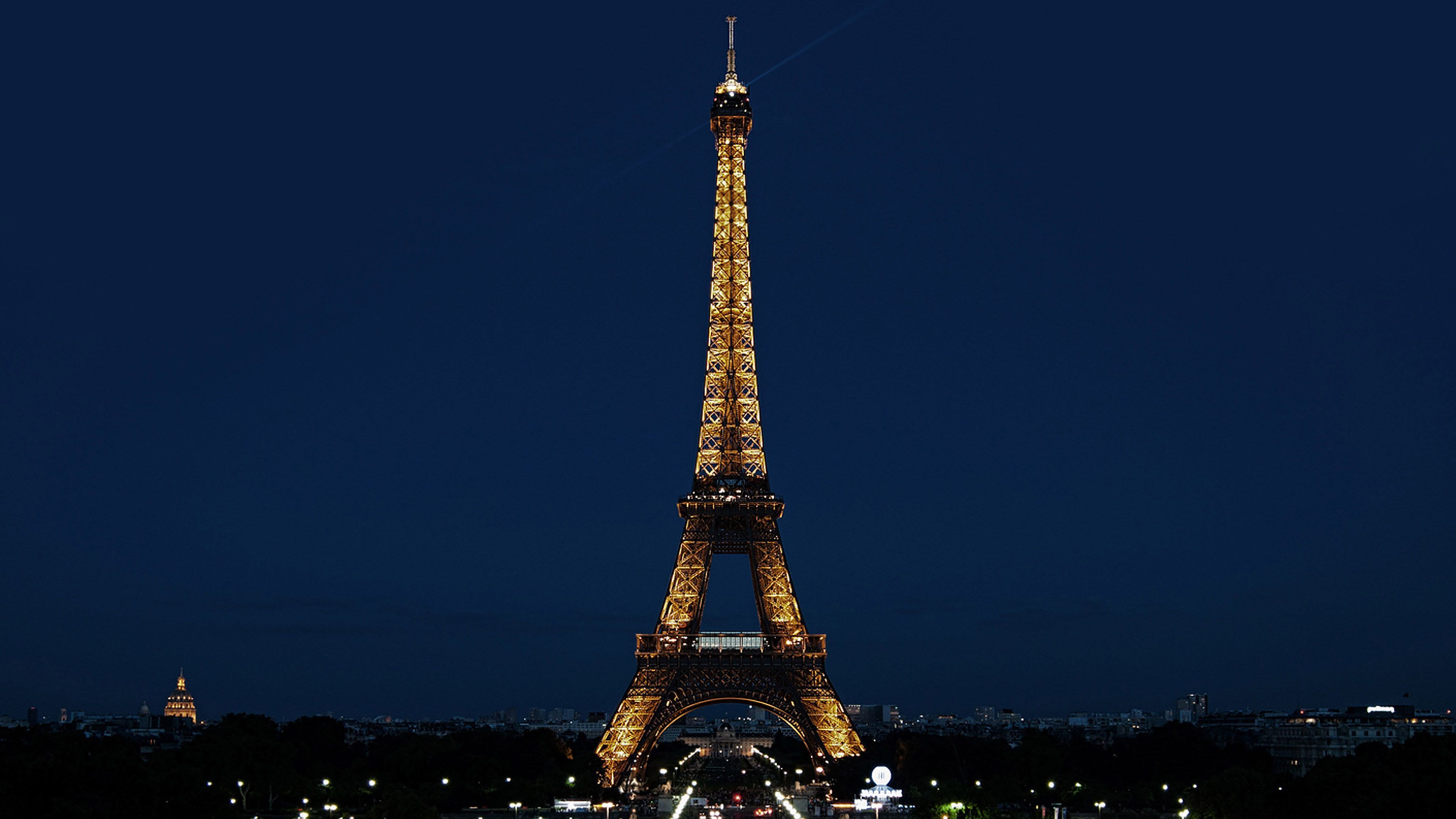 3840x2160 wallpaper for desktop, laptop. paris night france city eiffel tower
