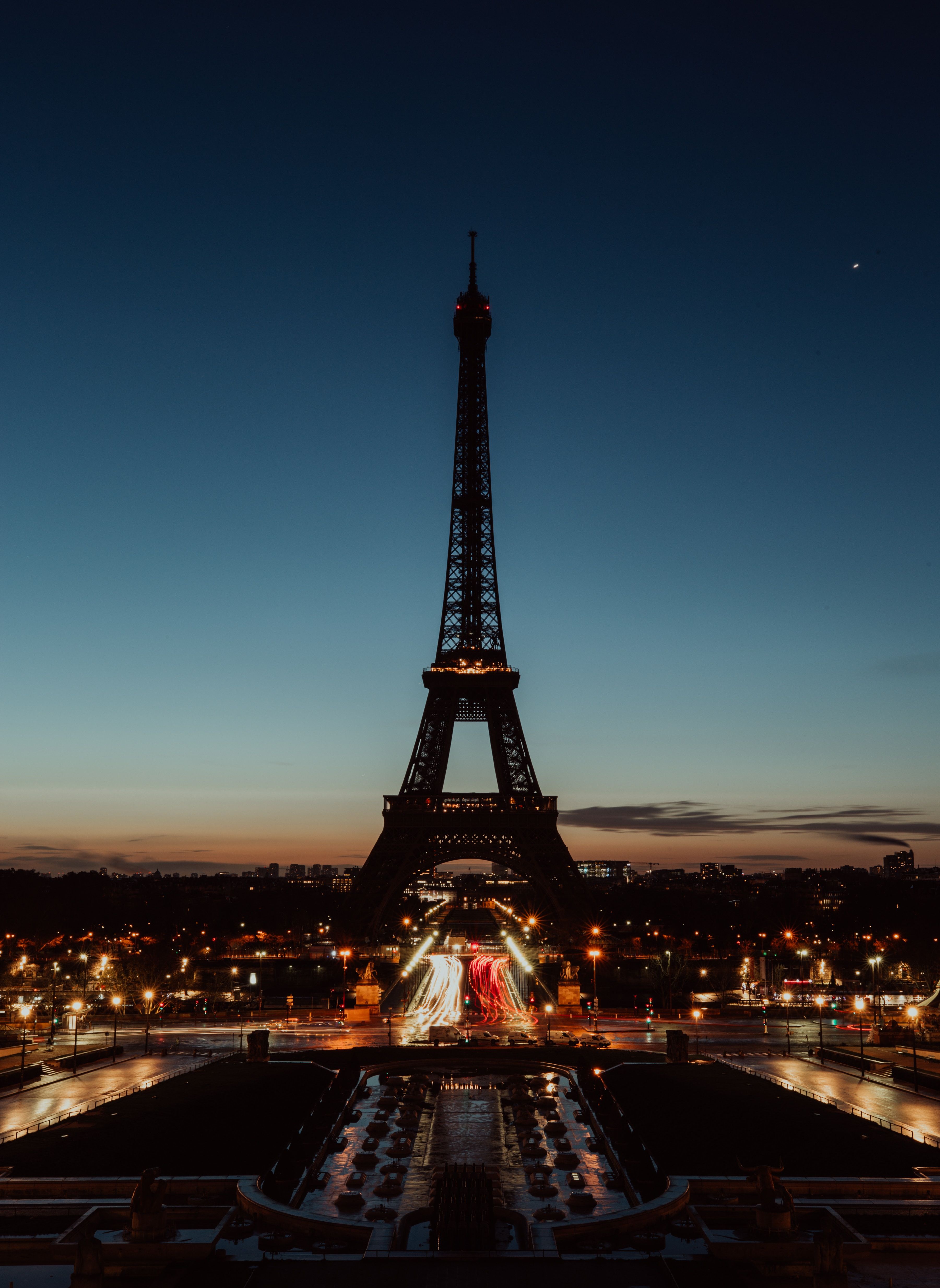 3601x4932 Wallpaper Eiffel Tower in Paris During Night Time, Background Free Image