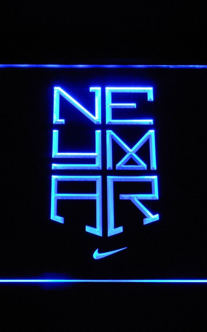 800x1280 Neymar JR Logo Wallpaper