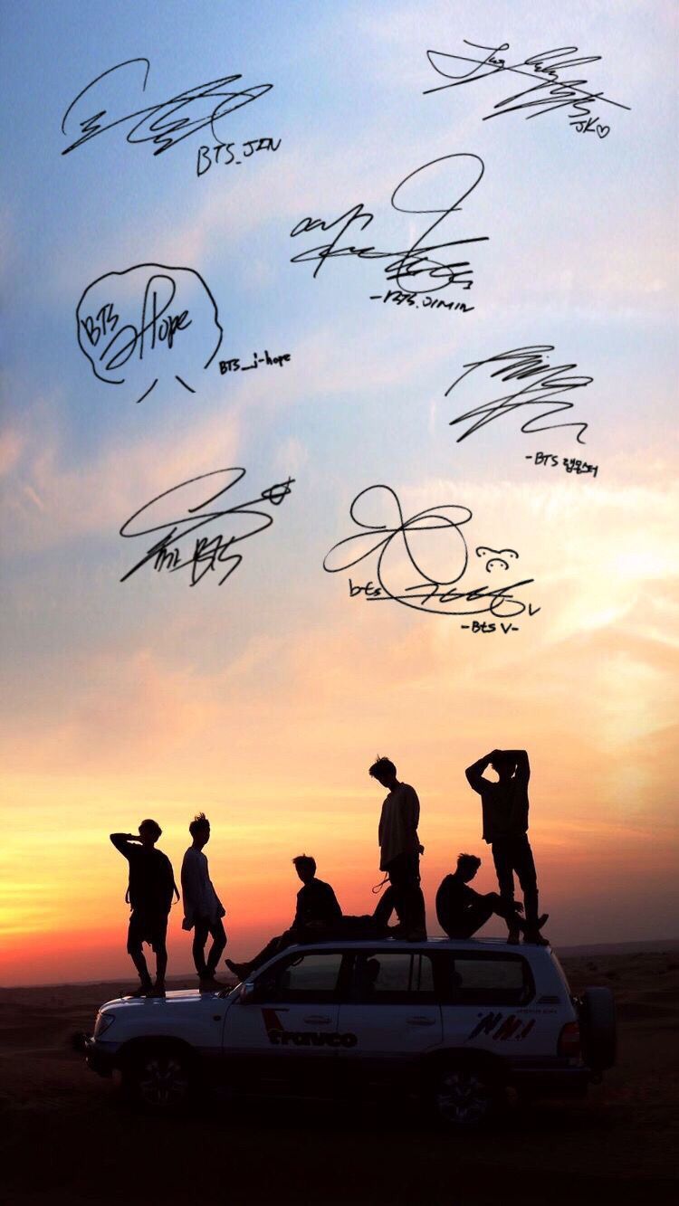 750x1333 Bts Signature Wallpaper ✨. Foto bts, Bts picture, Bts signatures
