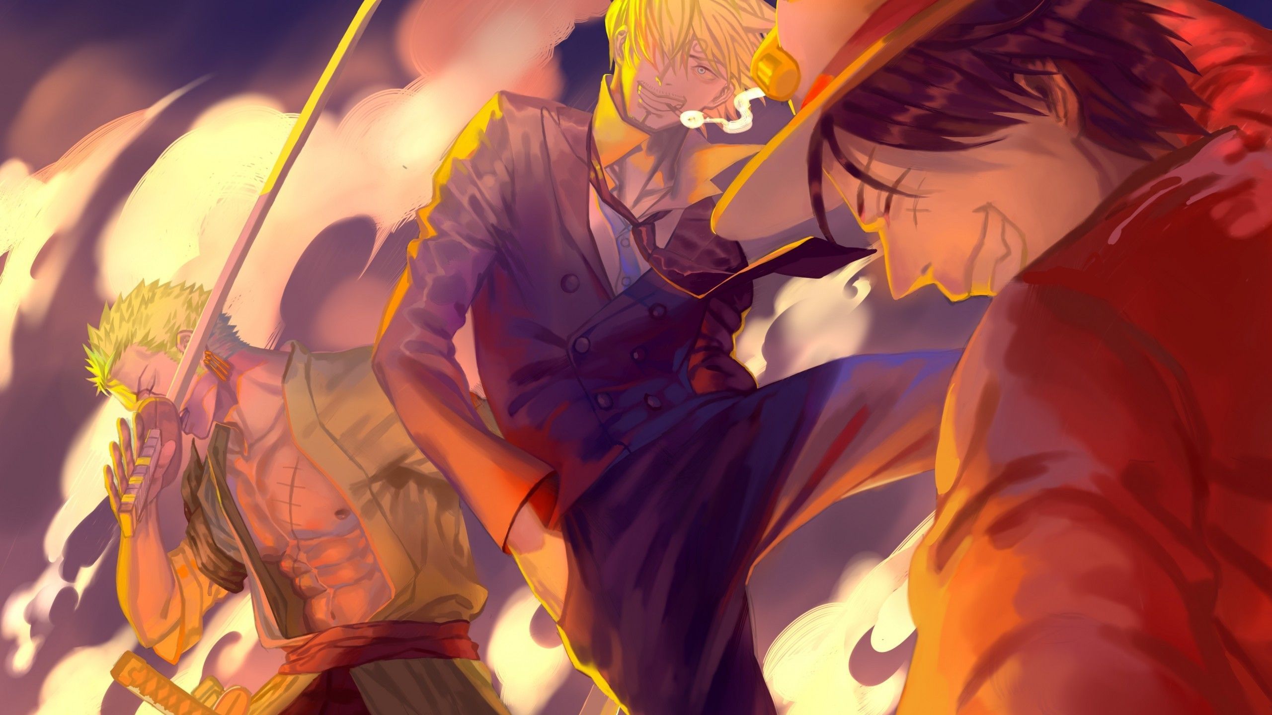 2560x1440 Zoro X Sanji Wallpaper