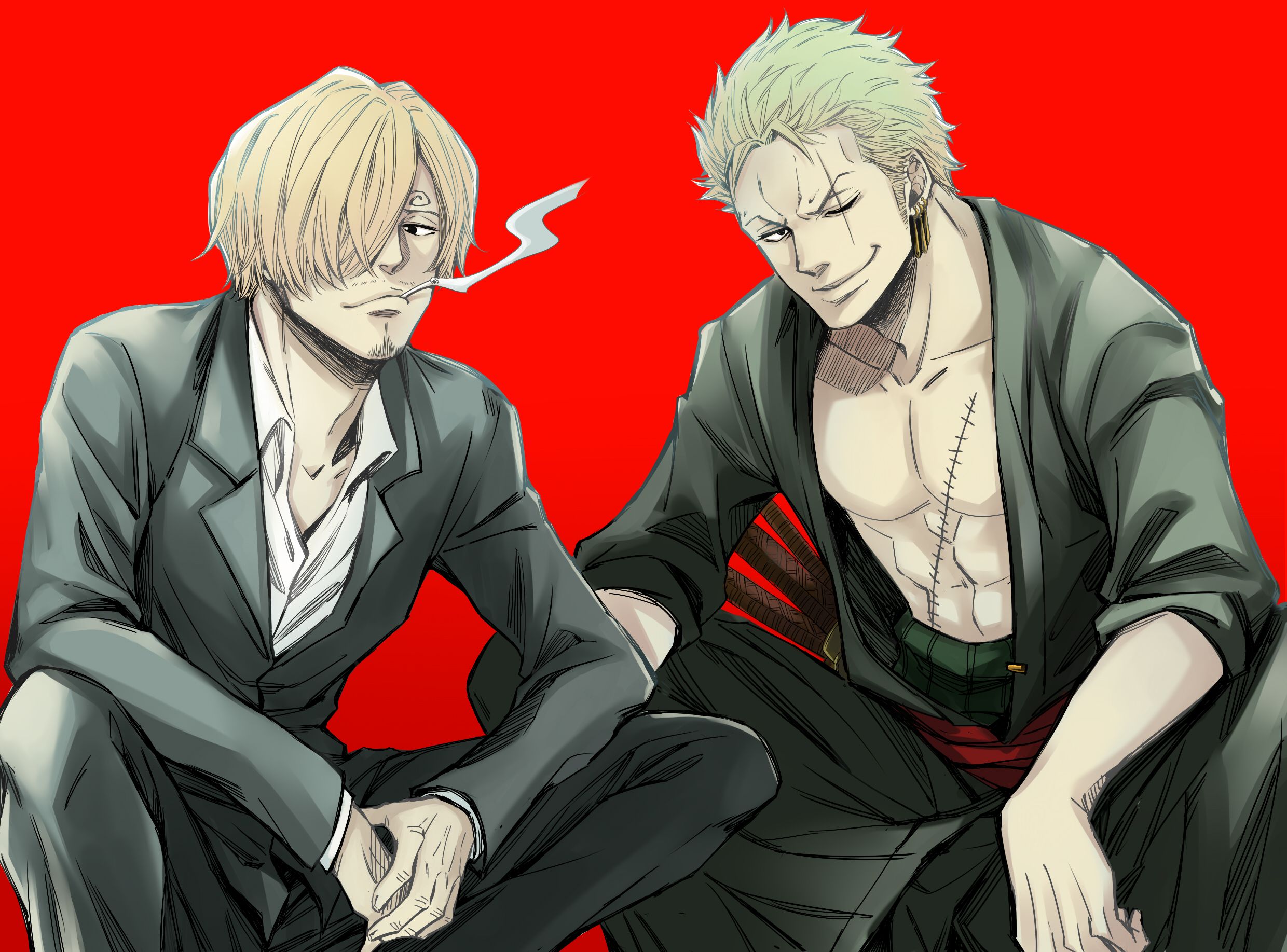 2480x1835 Mobile wallpaper: Anime, One Piece, Roronoa Zoro, Sanji (One Piece), 517113 download the picture for free