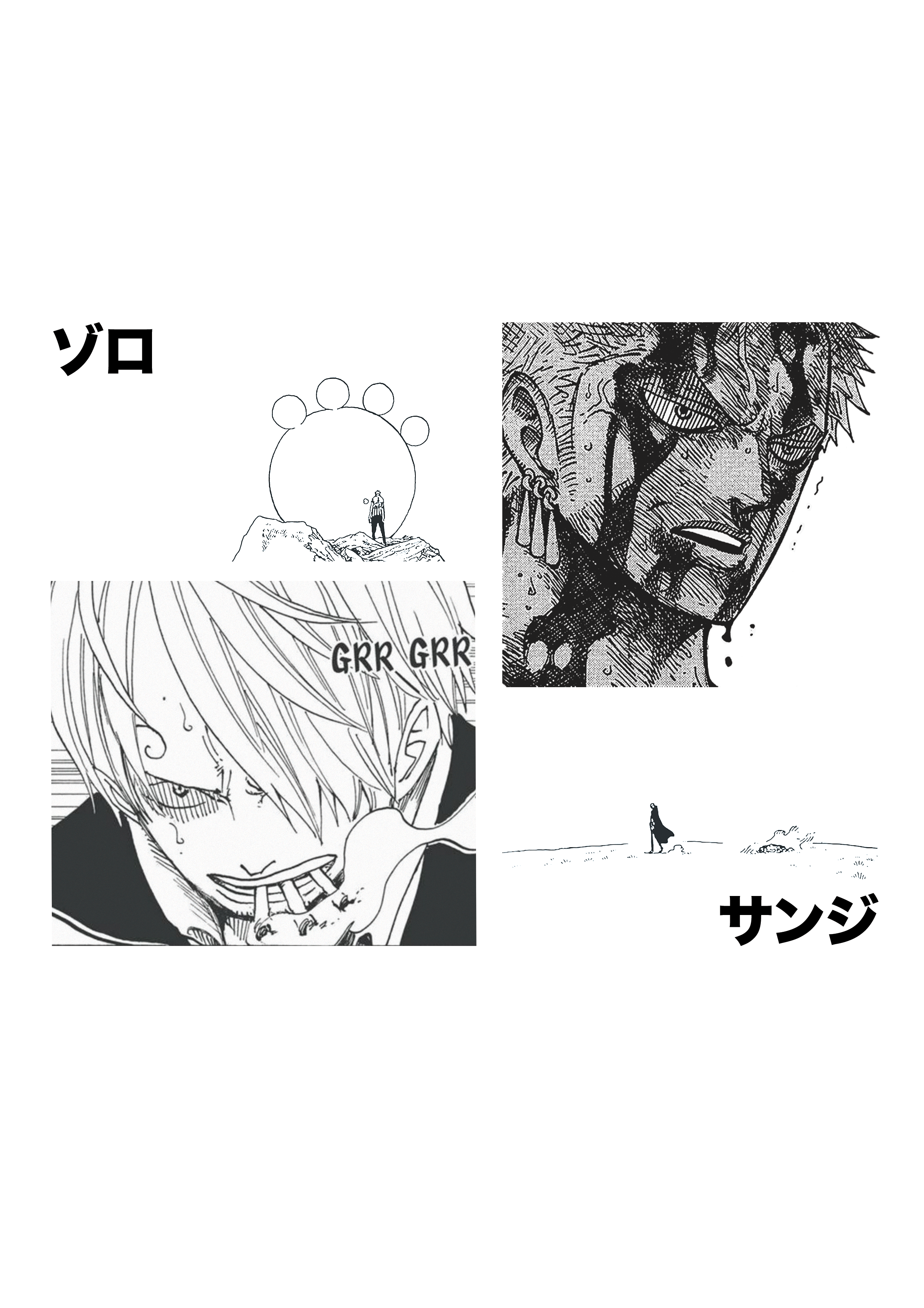 2480x3508 Zoro X Sanji Wallpaper, some tough moments