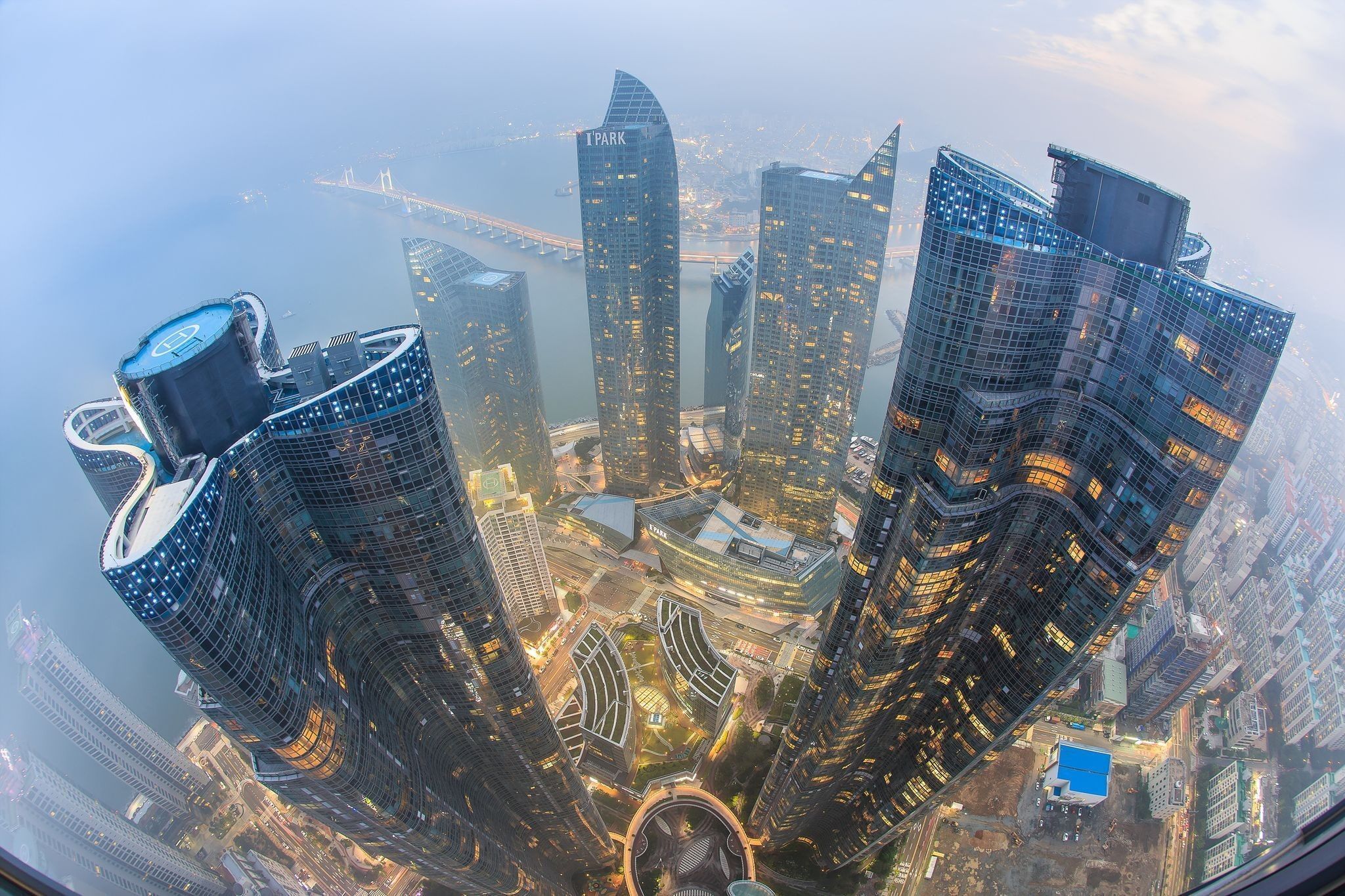 2048x1365 city fisheye lens cityscape birds eye view South Korea urban Busan skyscraper P #wallpaper #hdwallpa. Birds eye view city, Panoramic photography, Aerial view