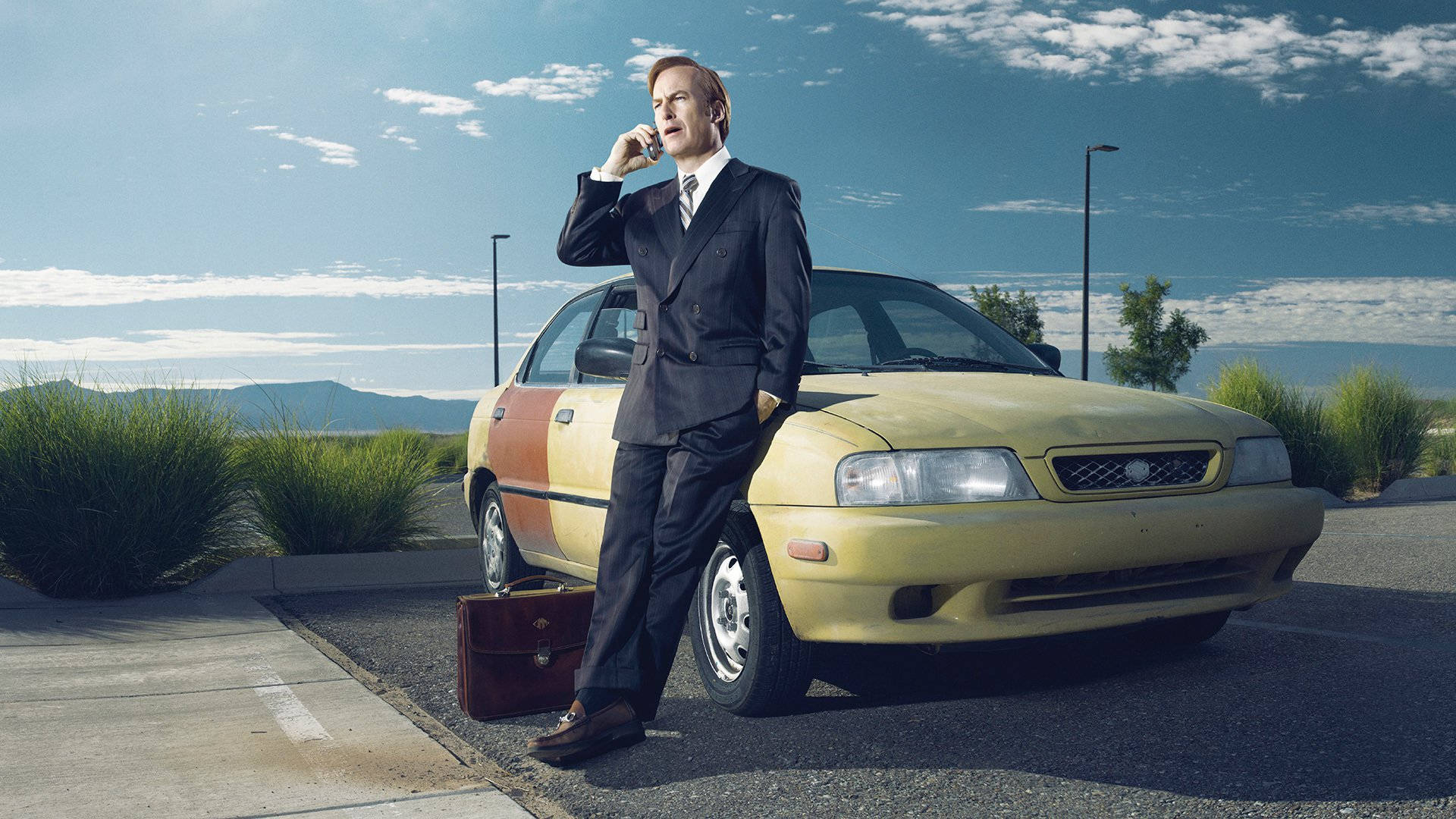 1920x1080 Download Jimmy McGill's Iconic Yellow Suzuki Esteem Symbol of Better Call Saul Wallpaper