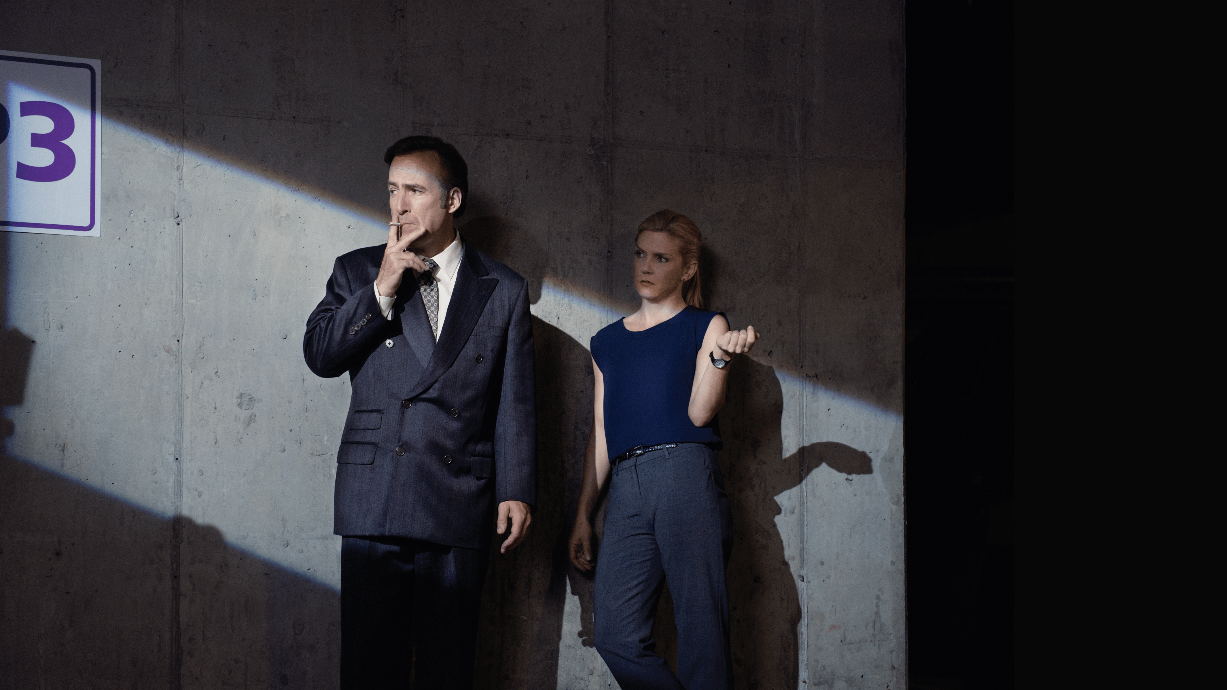 4260x2396 Jimmy McGill, Kim Wexler, Saul Goodman, Bob Odenkirk, women, TV series, Better Call Saul, cigarettes, men, smokingx2396 Wallpaper