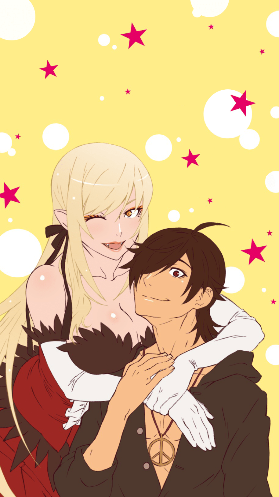 914x1624 Kiss Shot And Koyomi Araragi Wallpaper [Mobile][914x1624] X Post R Animewallpaper