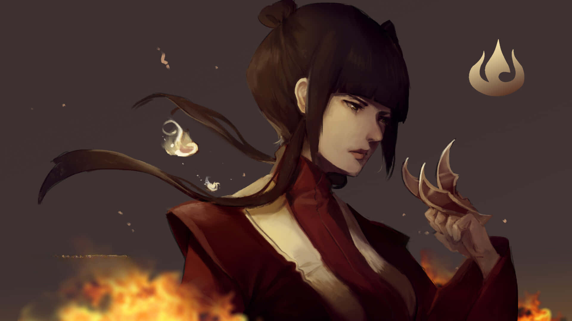 1920x1080 Download Caption: Mai From Avatar: The Last Airbender Showcasing Her Skills. Wallpaper
