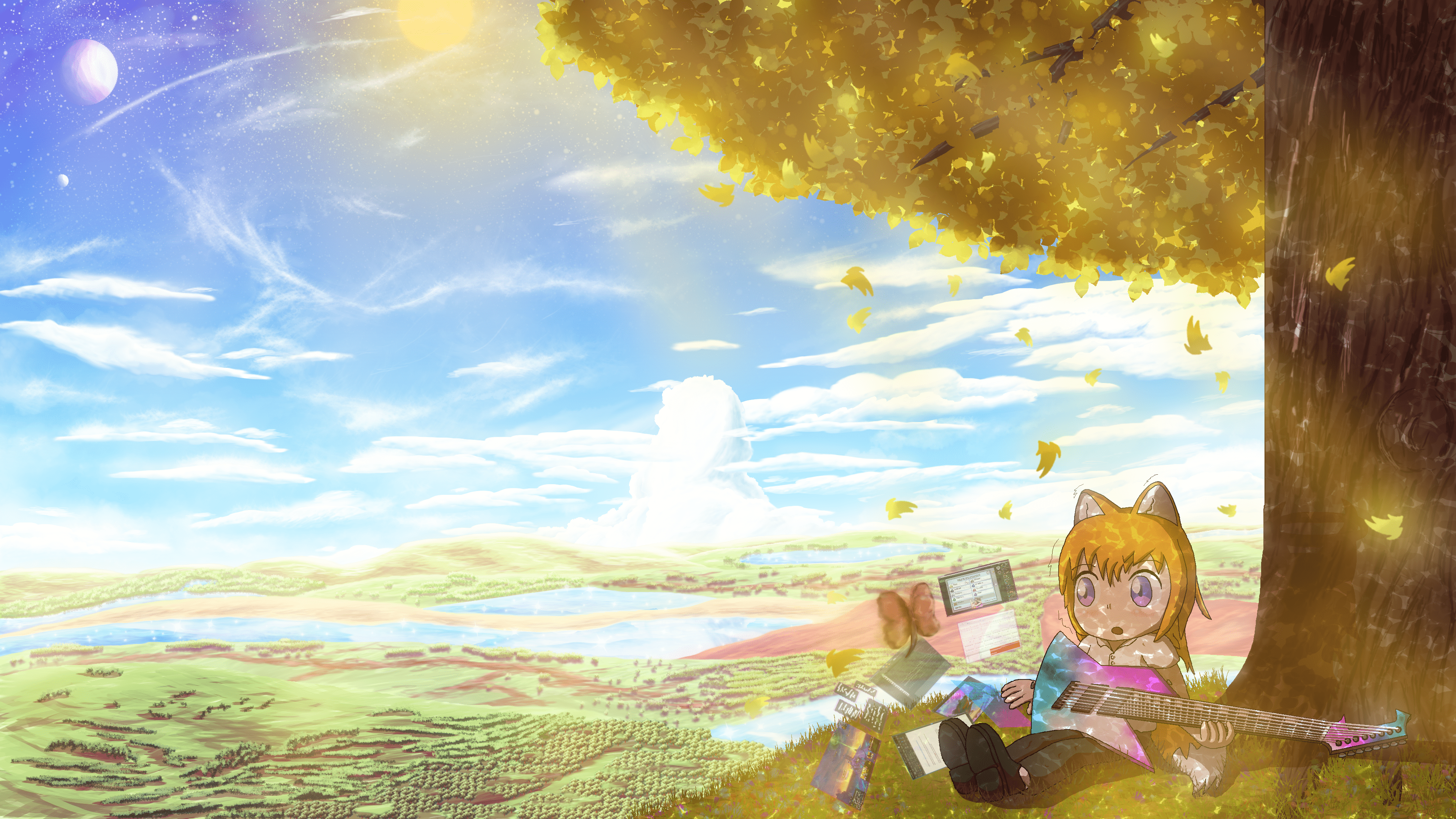 3840x2160 Anime Background Wallpaper with my avatar, Me, Digital (Photoshop), 2020