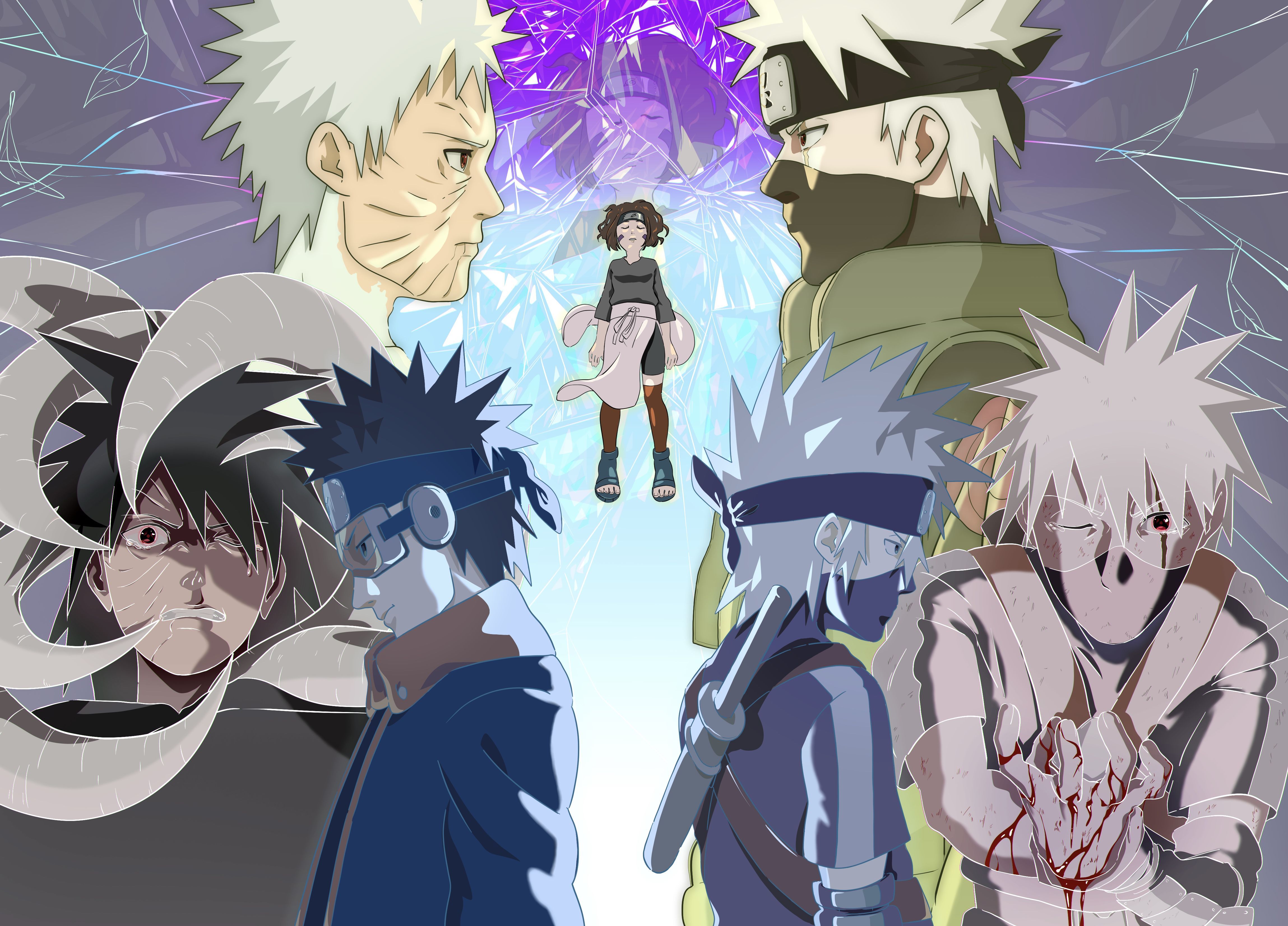 4596x3306 Naruto Legends: Obito, Kakashi & Rin in Stunning 4K Ultra HD Wallpaper by アライ