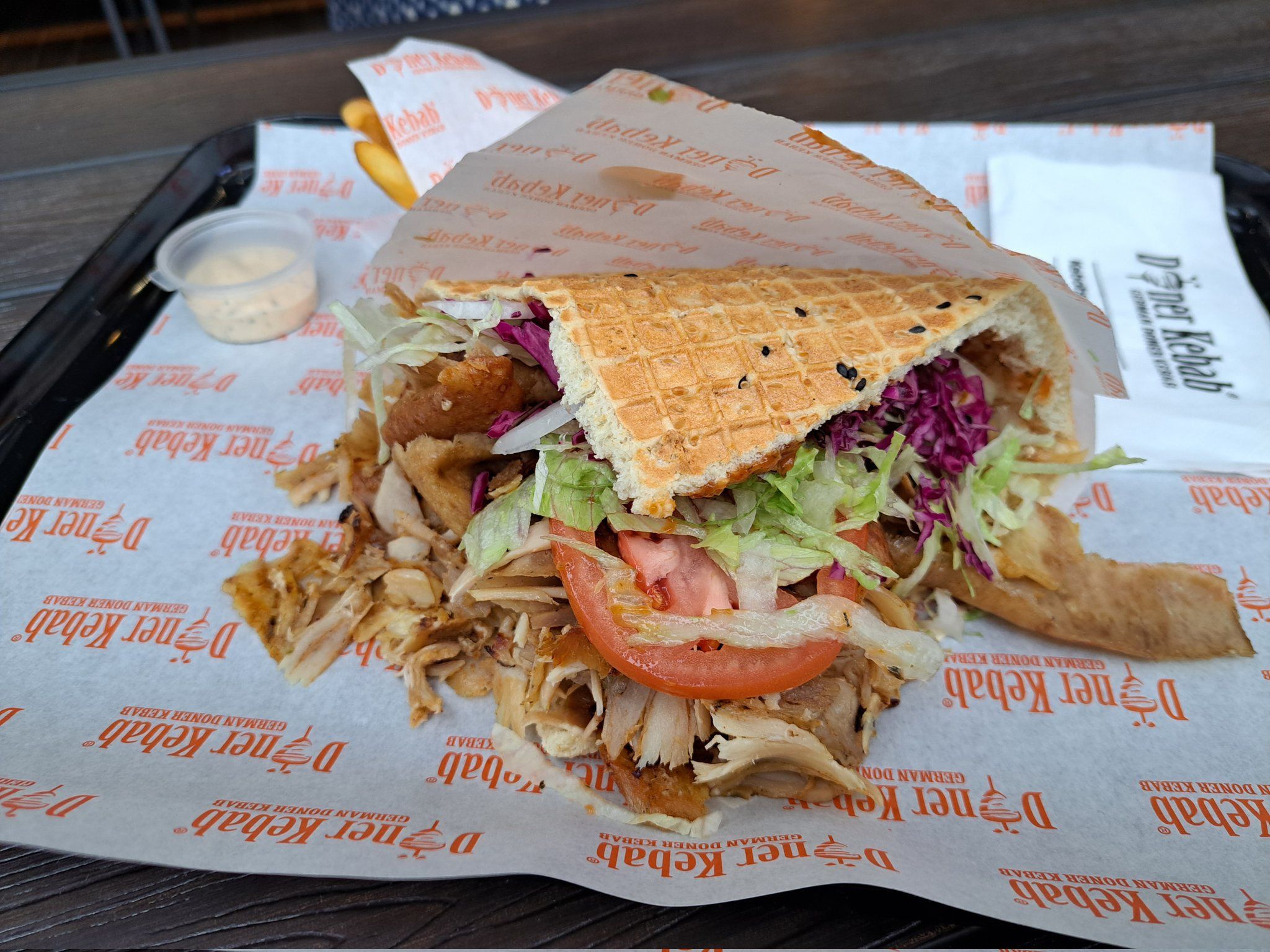 2048x1536 Claudia Ratti on X: Took my German husband to the new Doner Kebab in Houston. He looks like a child in a candy store