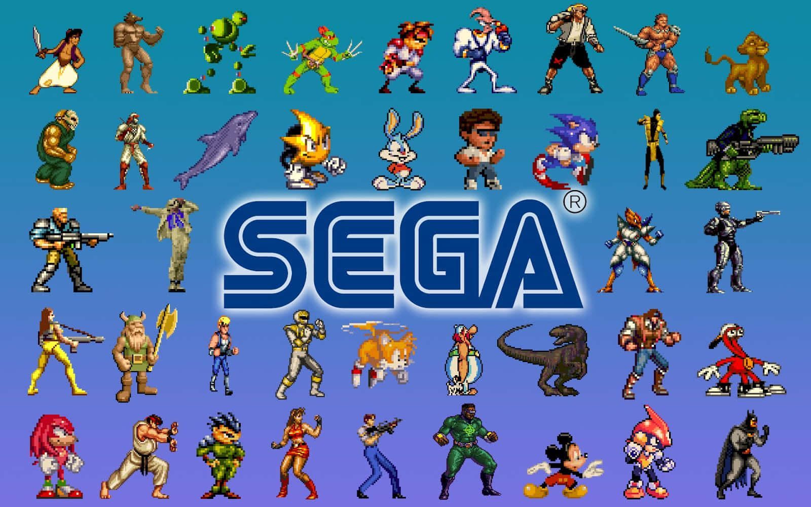 1600x1000 Download A Group Of Characters In A Sega Game Wallpaper