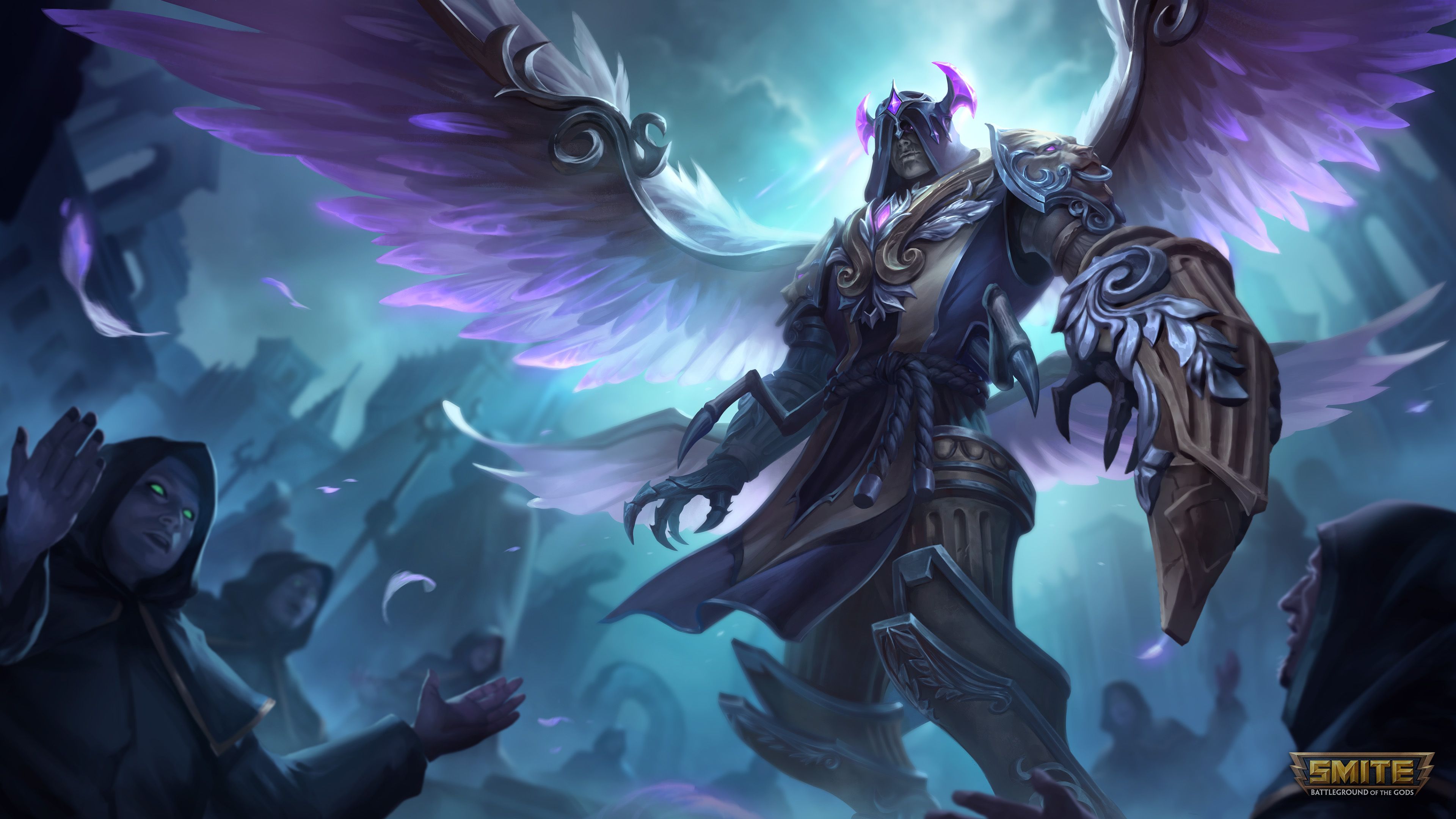 3840x2160 Smite Moba Video Game Characters Video Game Art Character Design Digital Art Logo Wings Video Games Wallpaper:3840x2160