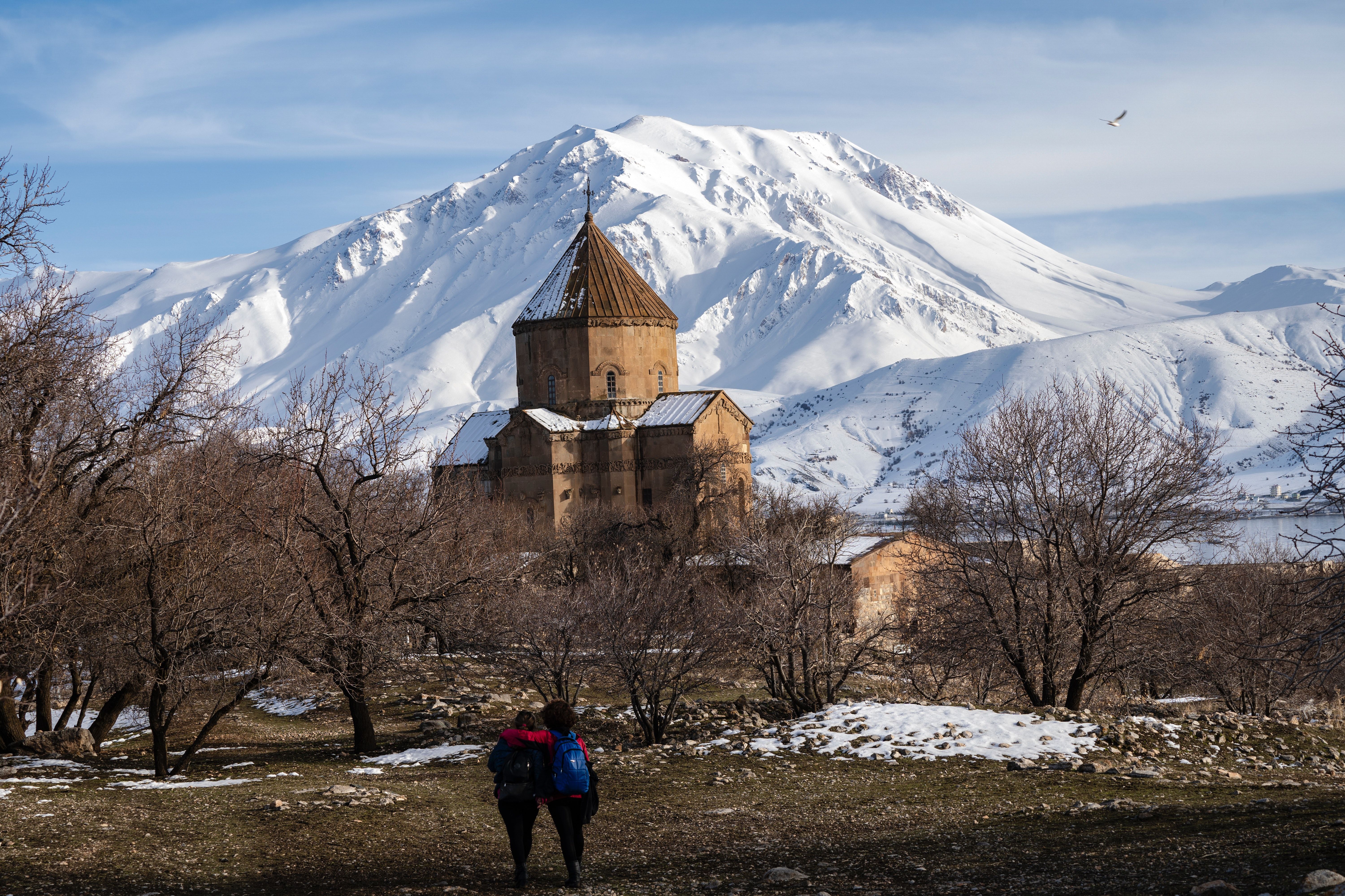 6000x4000 Church Near a Mountain · Free