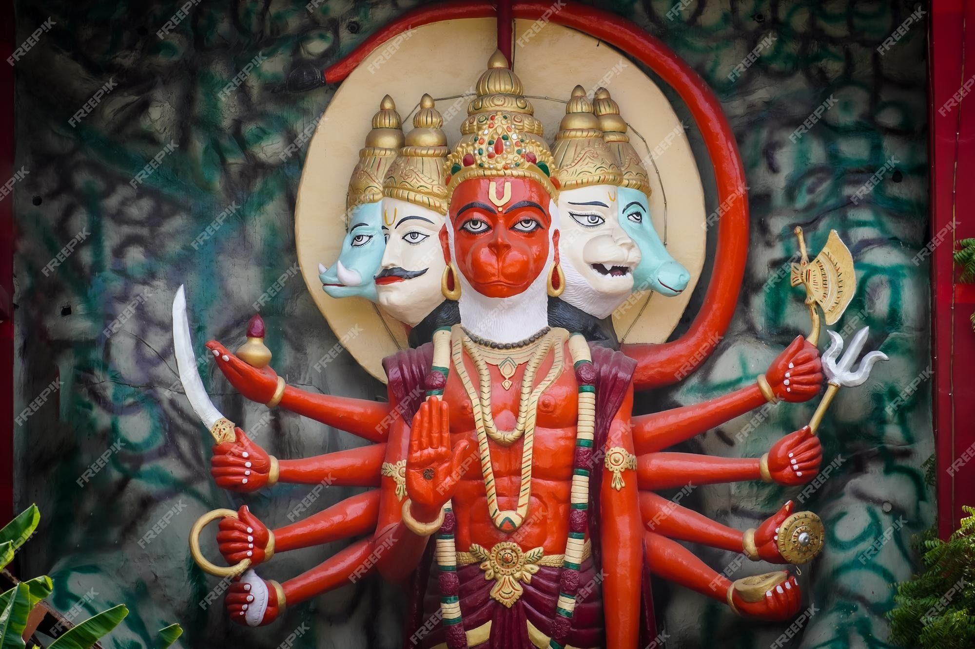 2000x1333 Premium Photo. Panchmukhi hanuman ji image hd