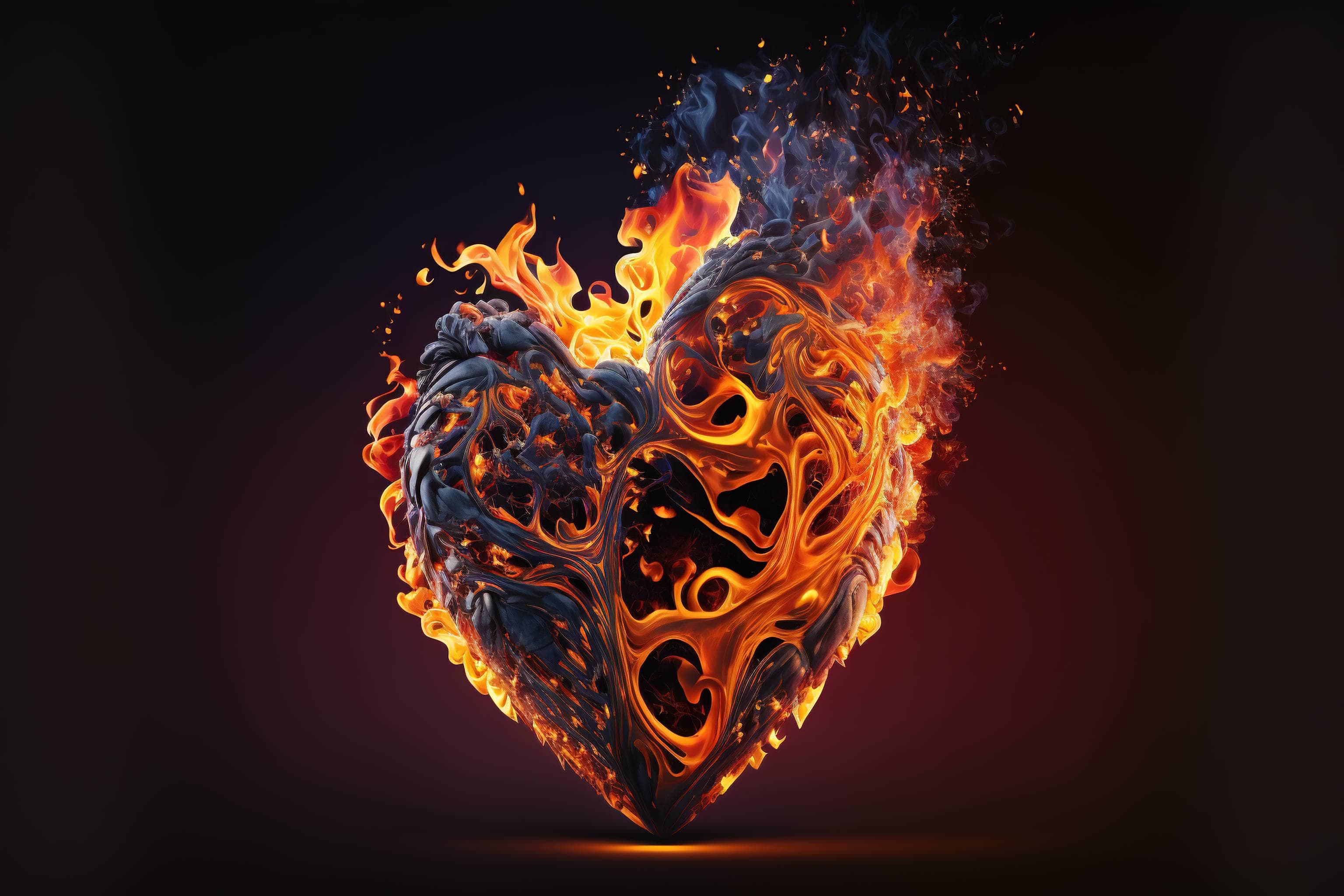 Burning Heart Wallpapers - Top Free Burning Heart Backgrounds ...