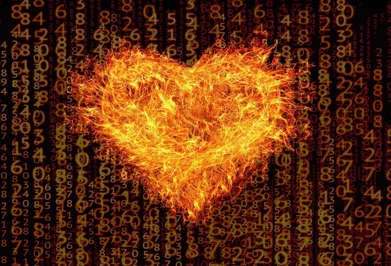 1280x872 Download Burning Heart Heart Love Royalty Free Stock Illustration Image