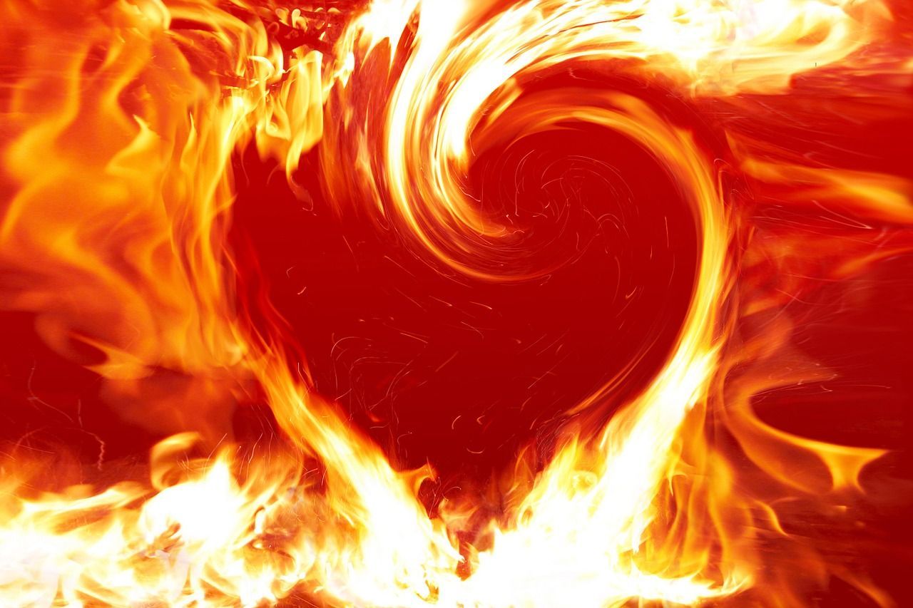 1280x853 Download Fire Heart Heart Fire Royalty Free Stock Illustration Image