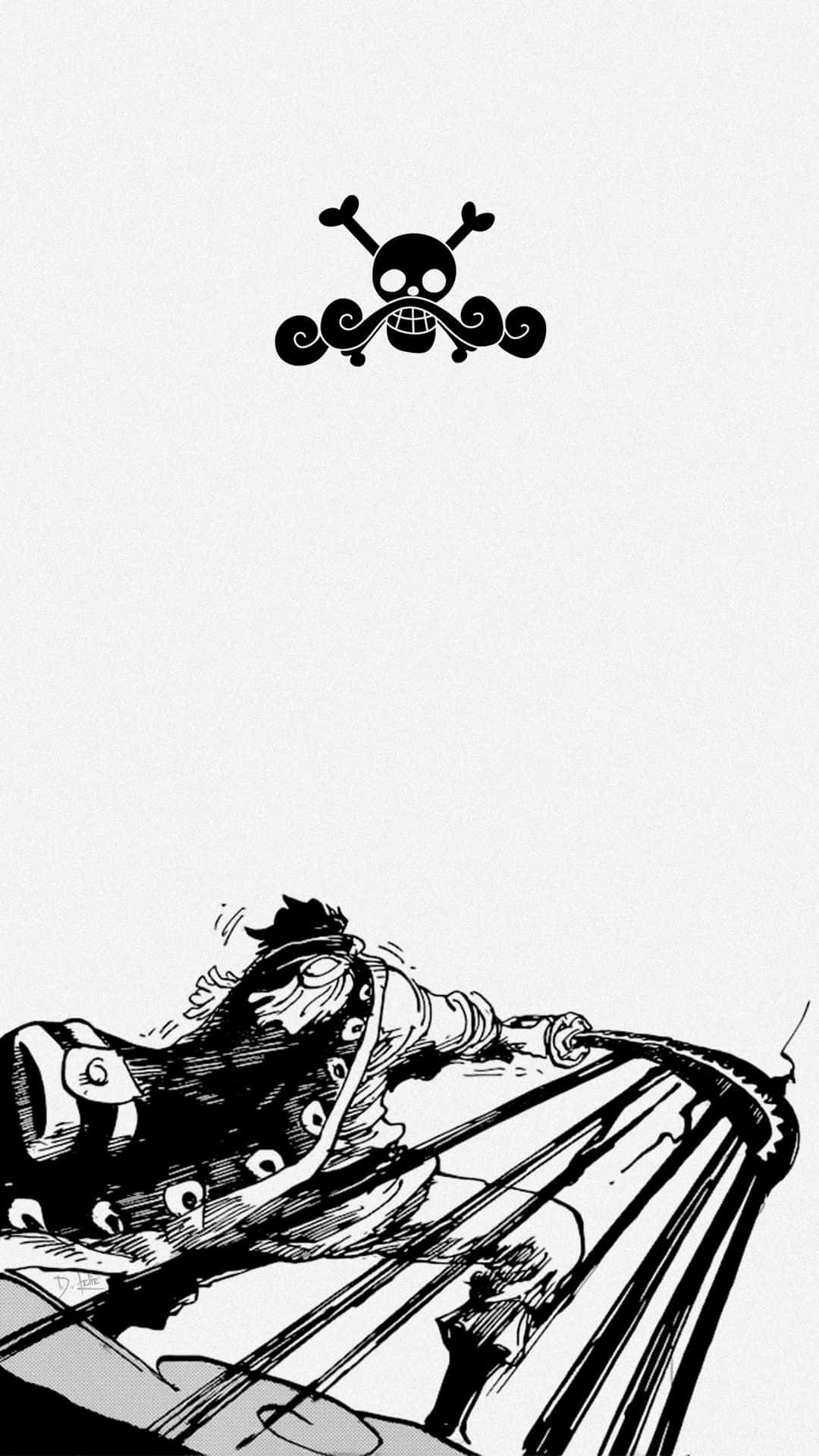 1080x1920 Download One Piece Manga: Luffy and Crew Sailing Adventure Wallpaper