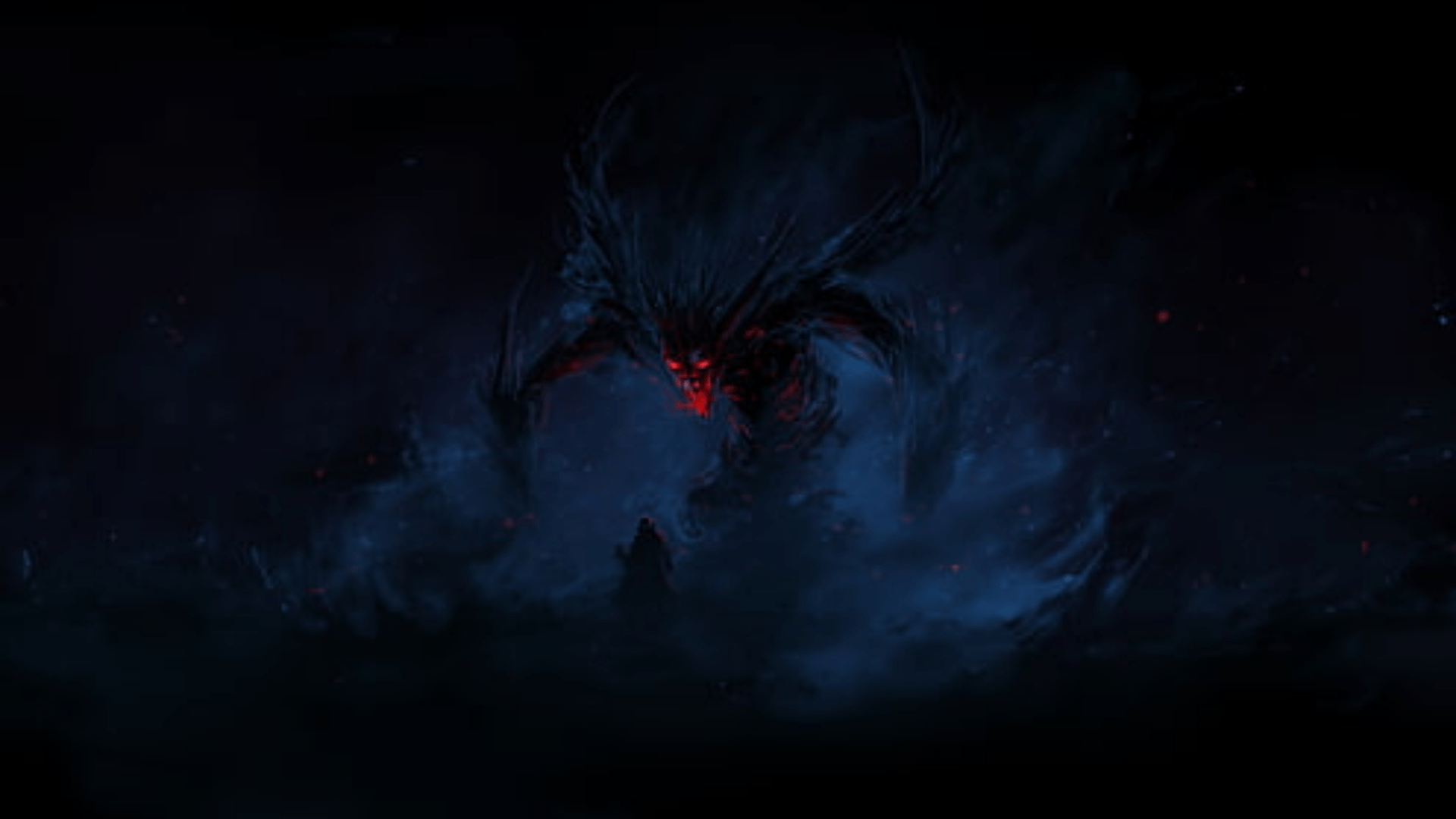 1920x1080 black and red eagle digital wallpaper