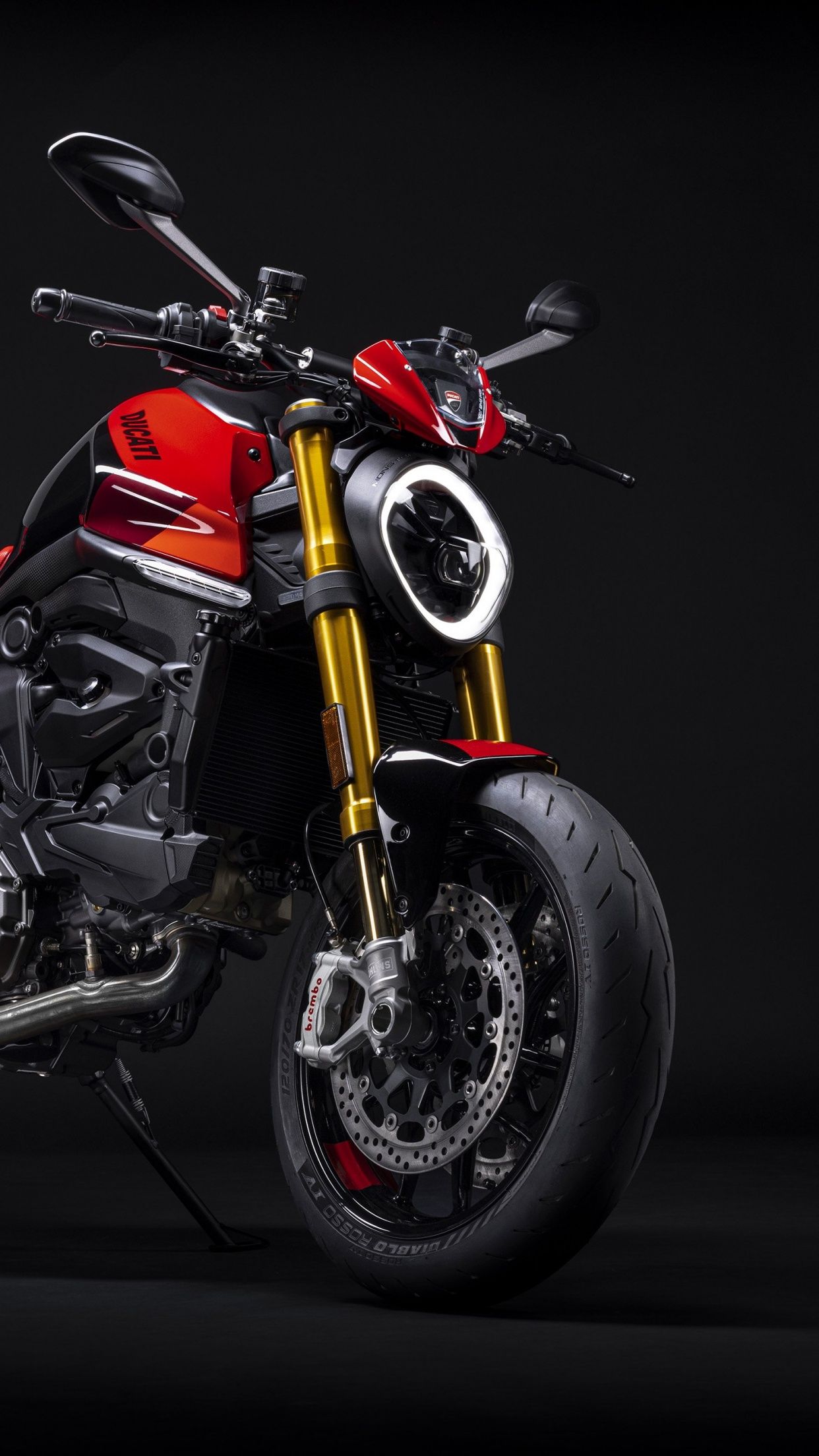 1242x2208 Ducati Monster SP Wallpaper 4K, Dark background