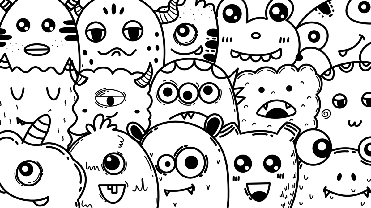 1200x675 Monster Graffiti Black Computer Background, Monster, Doodle, Computer Background Image And Wallpaper for Free Download