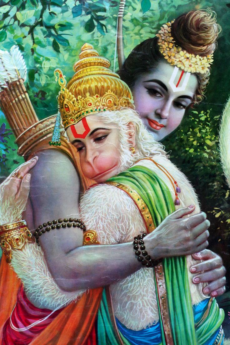 736x1104 Lord Rama embracing Hanuman. Lord anjaneya, Ram hanuman, Rama image