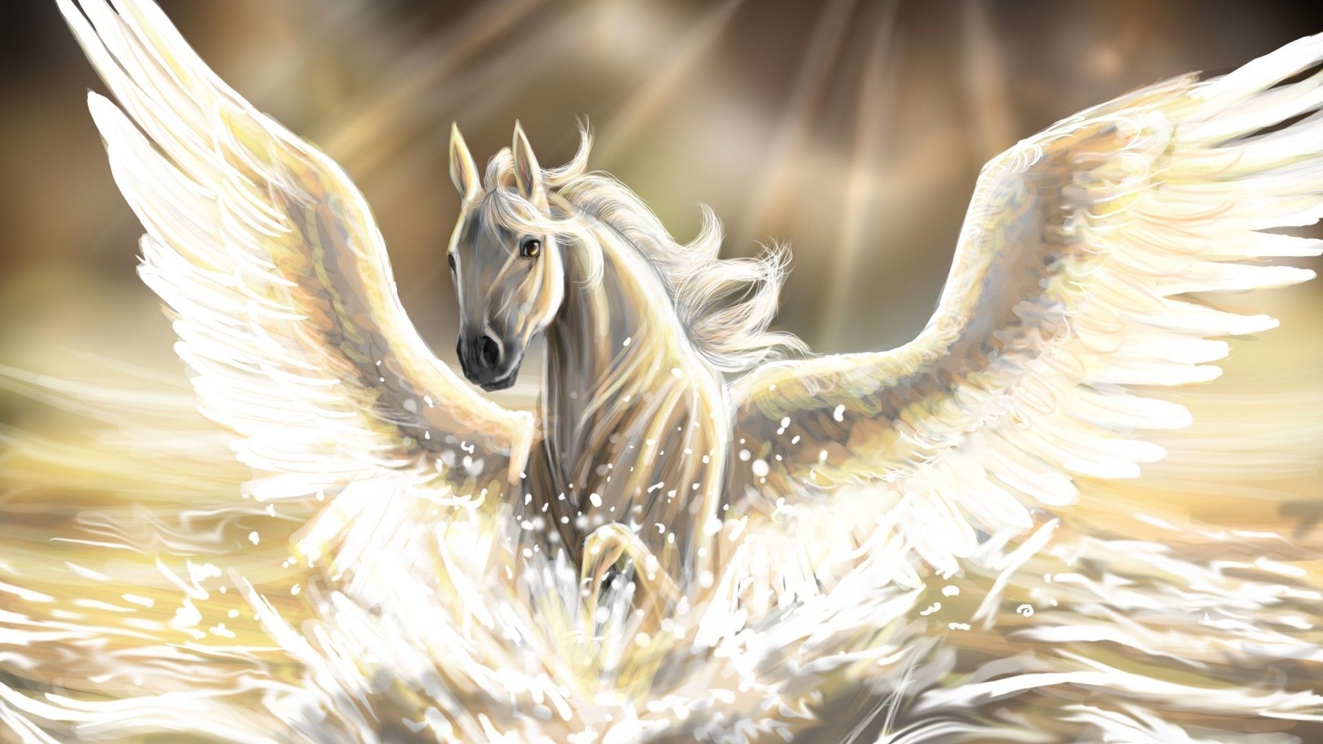 1920x1080 Majestic Pegasus: A Stunning HD Fantasy Wallpaper