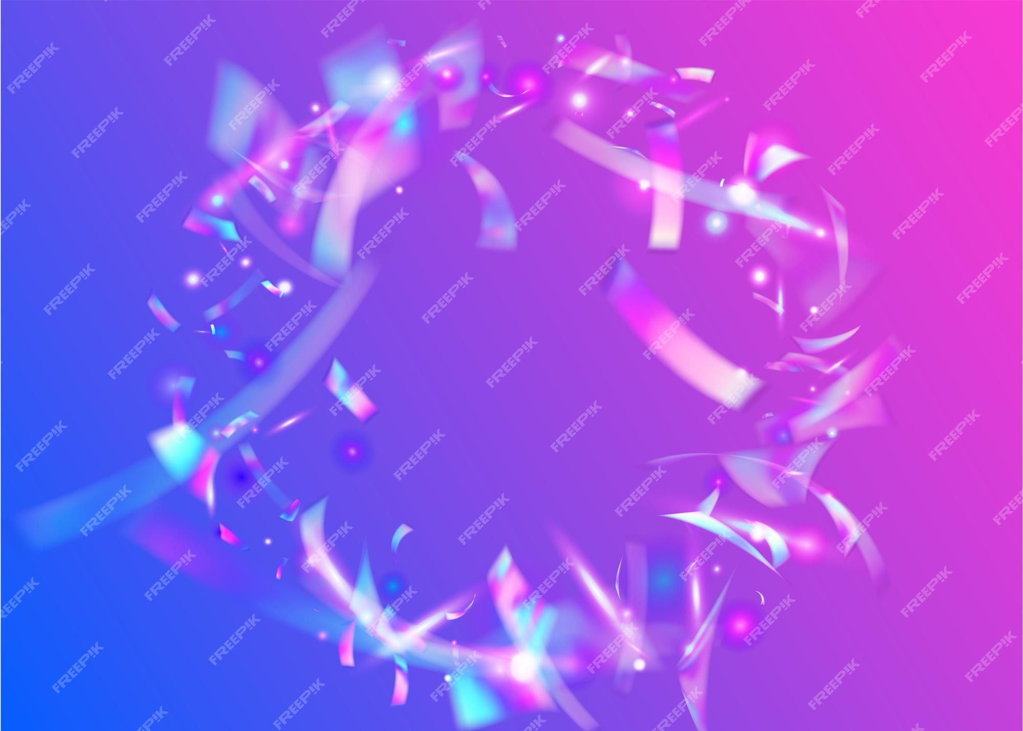 2000x1429 Premium Vector. Kaleidoscope glare light effect surreal art transparent background purple retro confetti laser prism crystal foil disco colorful wallpaper blue kaleidoscope glare