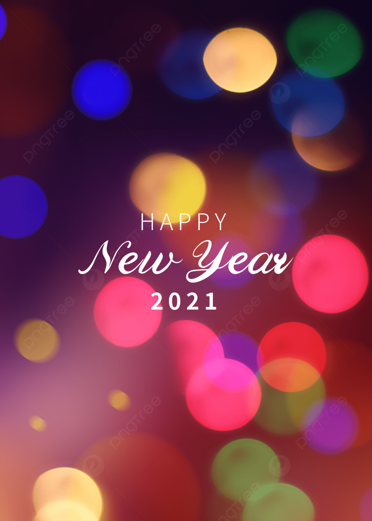 1200x1680 Colorful Glare Happy New Year Christmas Bokeh Lights Background Wallpaper Image For Free Download