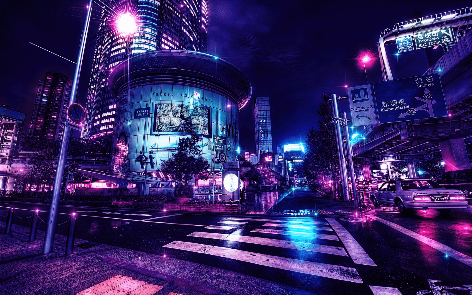 1600x1000 Tokyo Night Anime Wallpaper