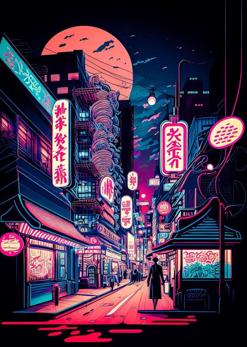 857x1200 Tokyo Japanese Street' Poster