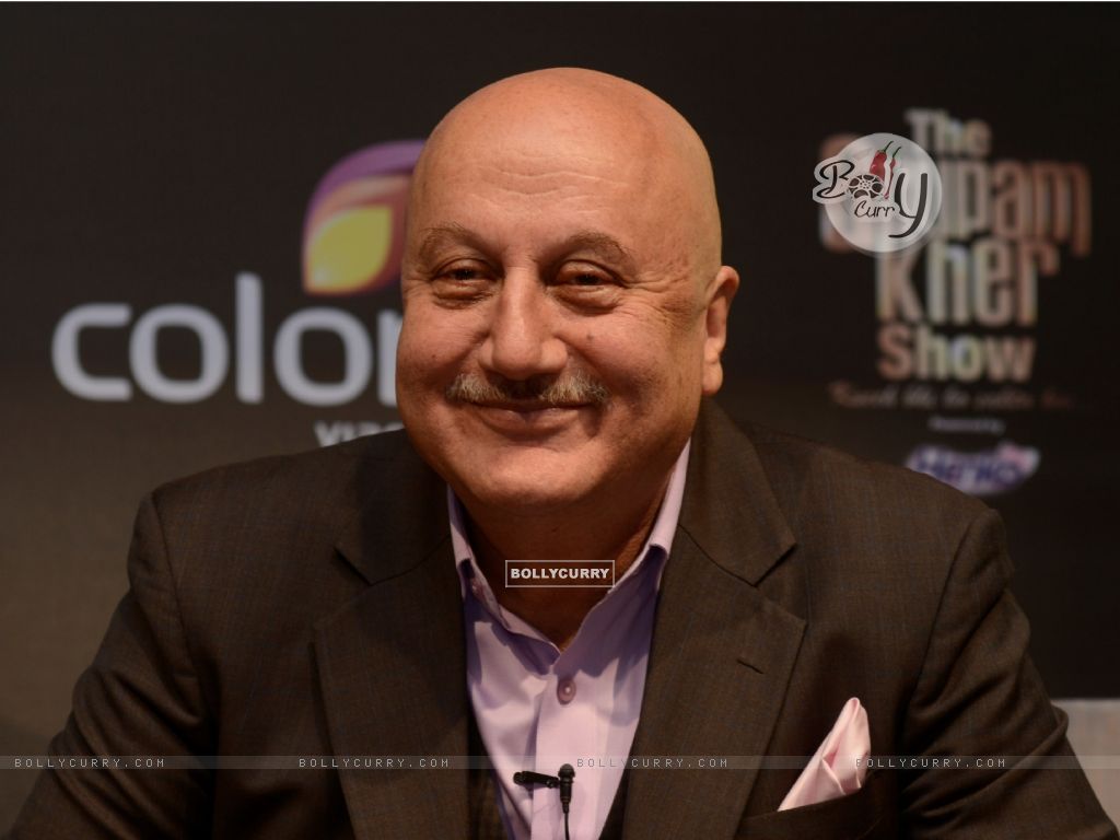 1024x768 Wallpaper kher at the Press Release of The Anupam Kher Show size:1024x768
