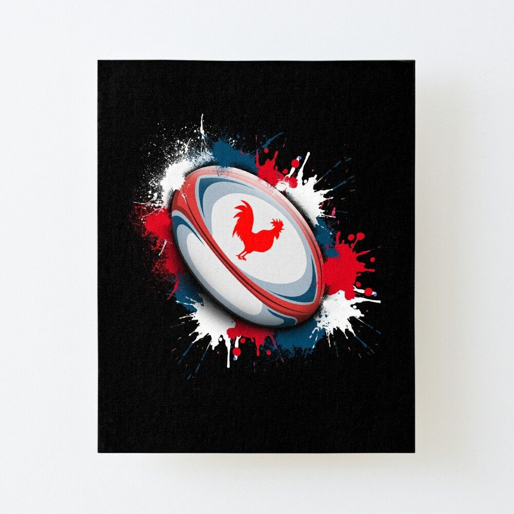 1000x1000 France Rugby XV de France Flag Rugby Ball Art Board Print