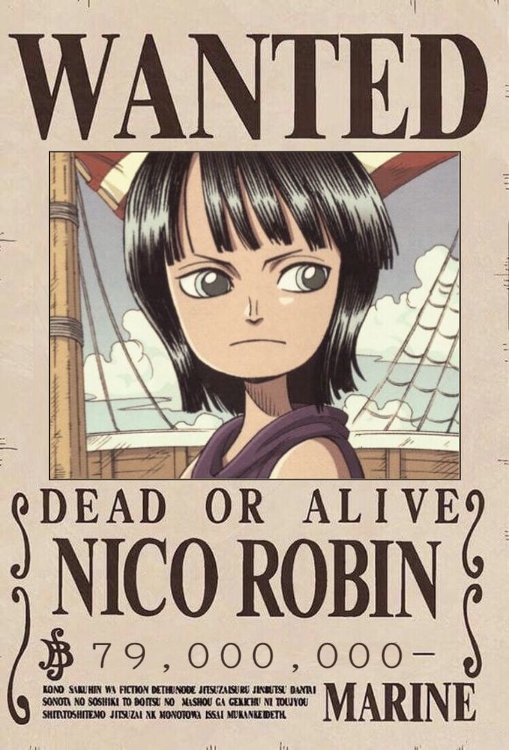 Nico Robin Wanted Poster Wallpapers - Top Free Nico Robin Wanted Poster ...