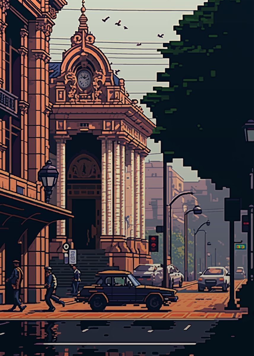 857x1200 Pune Pixel art' Poster