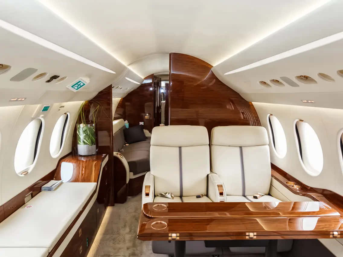 1136x852 Download Allure of Luxury Jet Interior Wallpaper