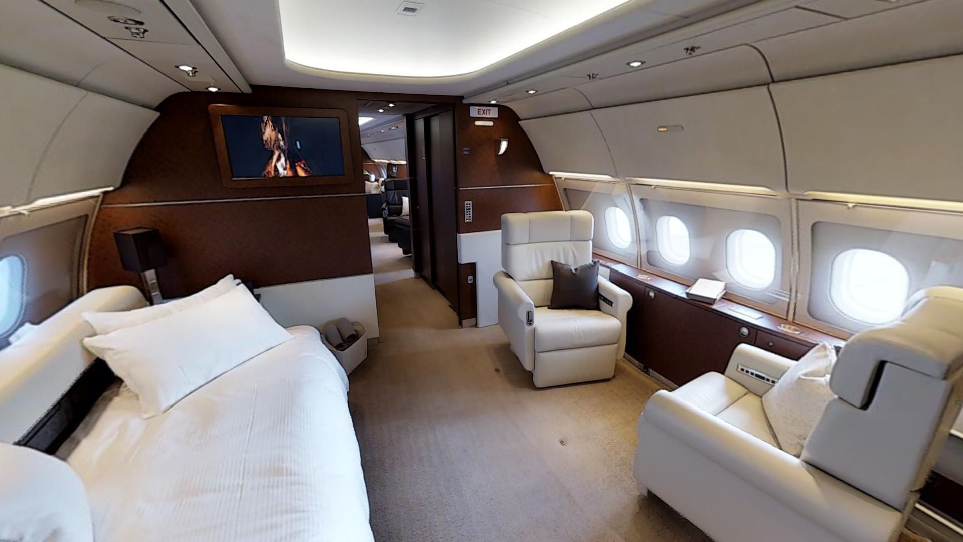 1920x1080 Matterport 3D Showcase. Private plane, Private jet interior, Modern glam living room