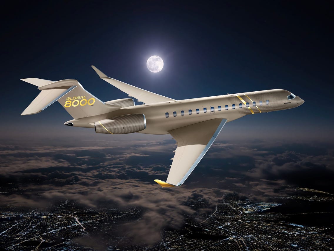 1136x852 See Inside Bombardier's New Global 8000 Private Jet; Bedroom, Shower