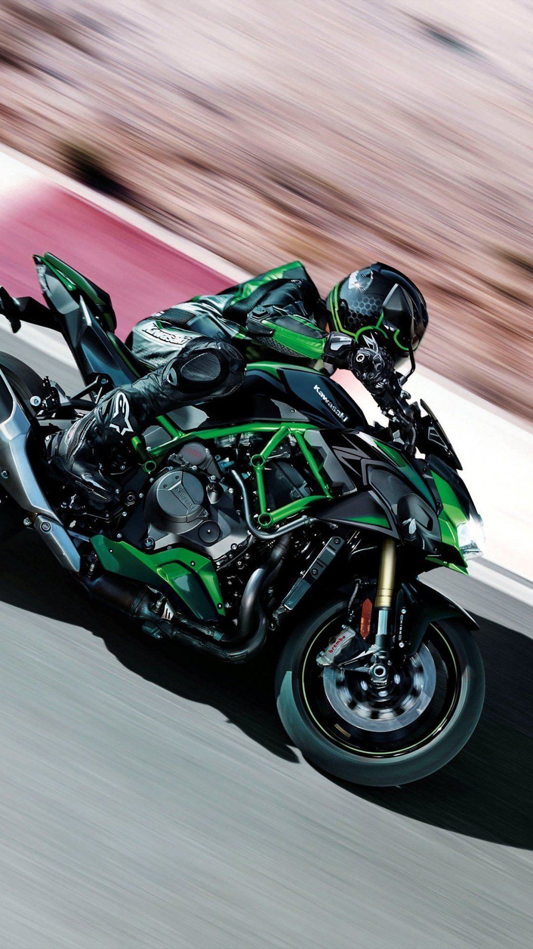 1080x1920 Green kawasaki z bike Wallpaper Download