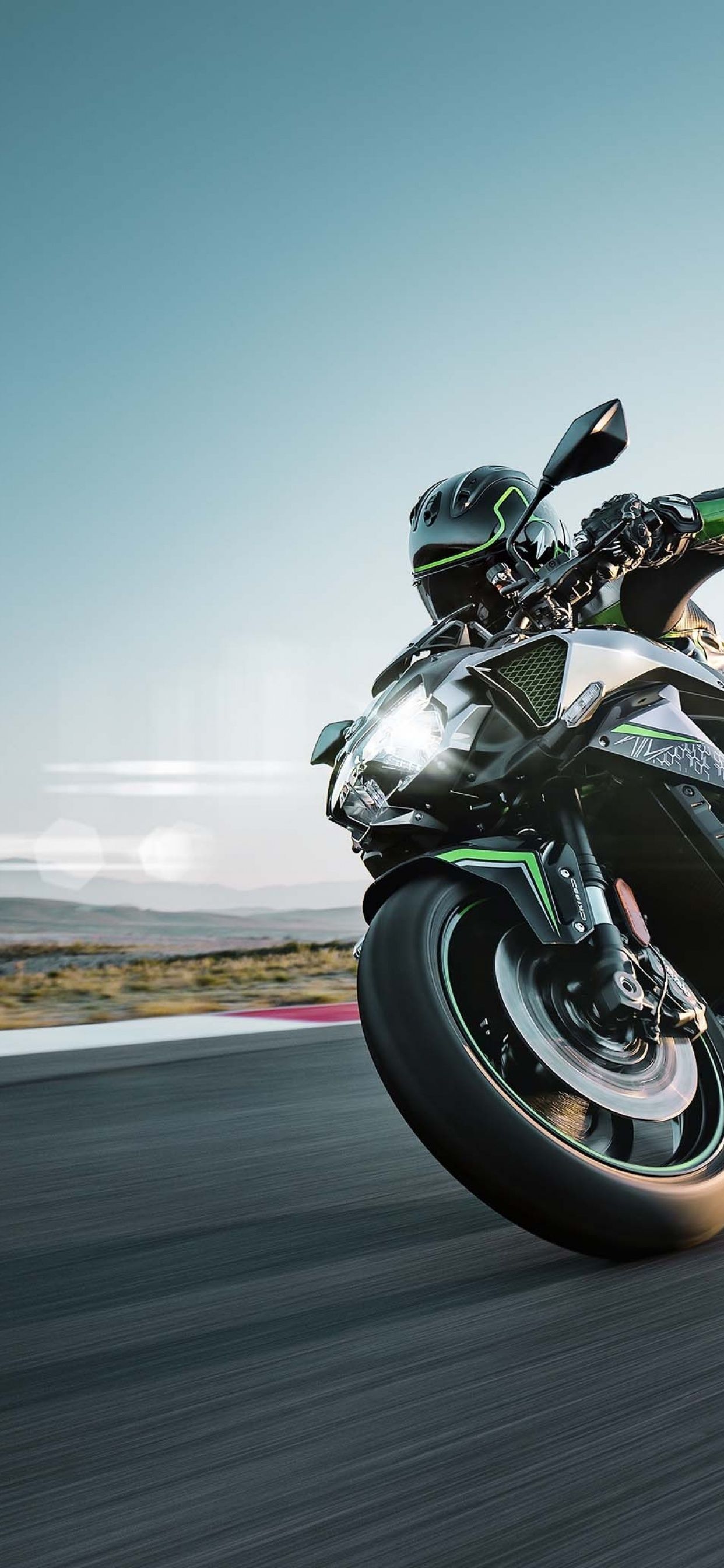 1242x2688 Kawasaki Z H2 Wallpaper 4K, Superbikes, Black background