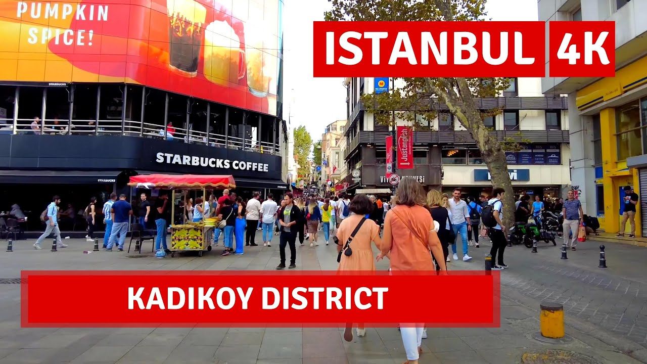 1280x720 Kadikoy District Istanbul 2022 30 September Walking Tour. 4k UHD 60fps