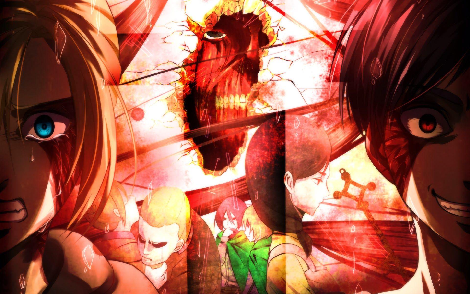 1920x1200 Attack On Titan Faces Desktop Background HD 1920x1200
