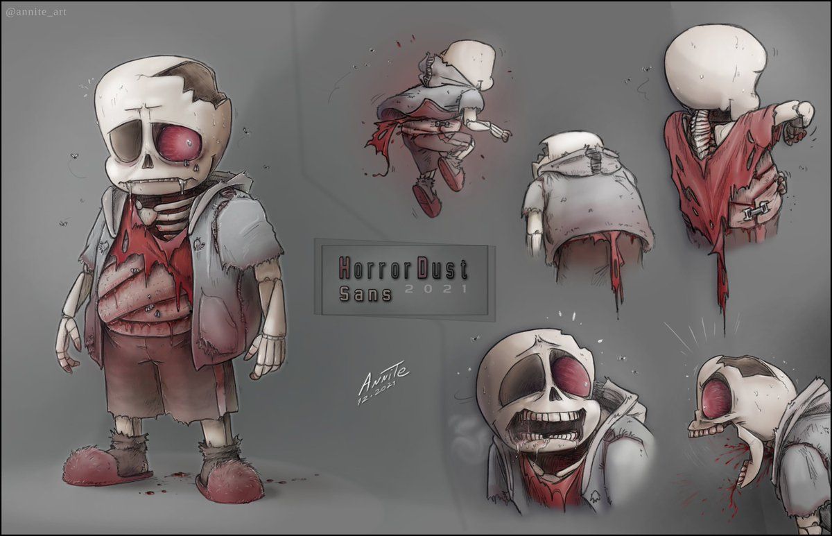1200x773 Annite on X: Here, tired of being nice, i redesigned an ugly Sans concept : HorrorDust Sans ( i call him HD). Create original horror characters and stories is very hard. It's