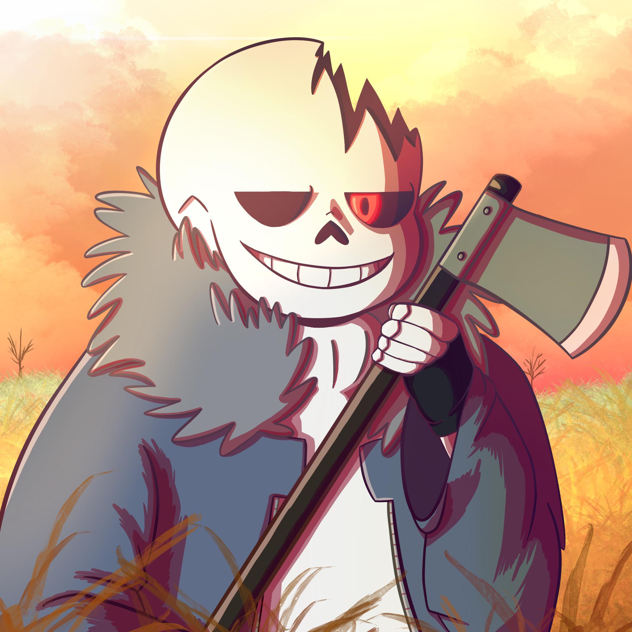 2048x2048 Horrortale Sans because i've never drawn him before