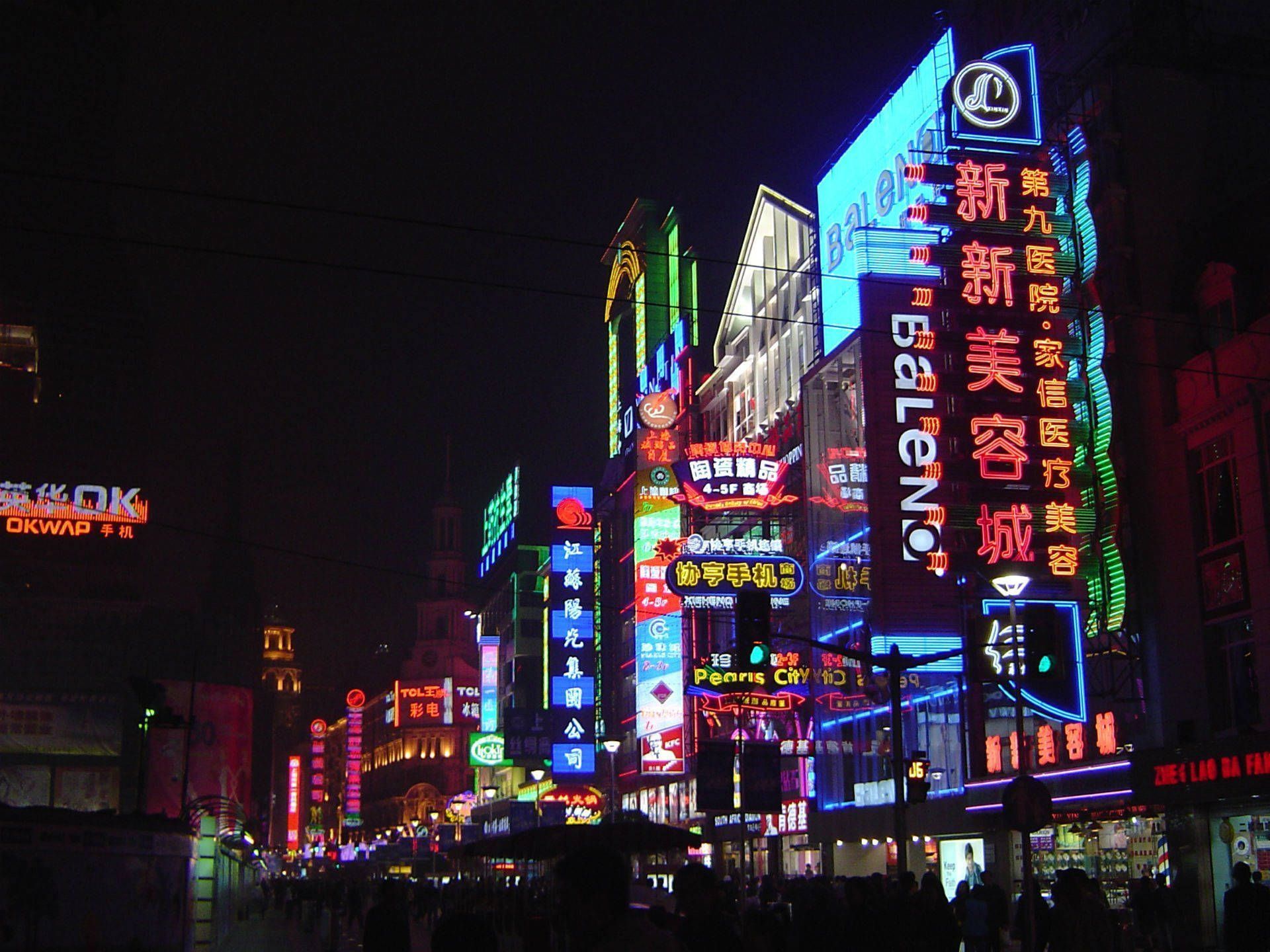 1920x1440 Download Neon Lights Japan Street Wallpaper