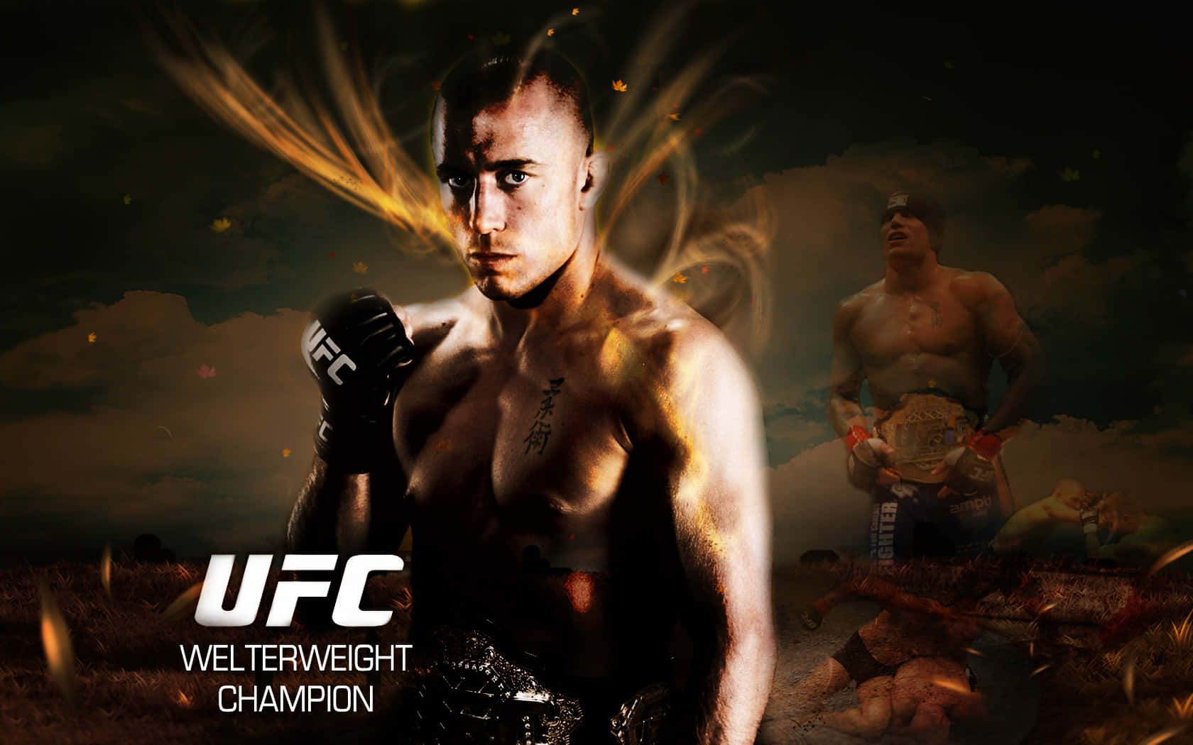 1680x1050 Download Georges St Pierre Unstoppable UFC Welterweight Champion Wallpaper
