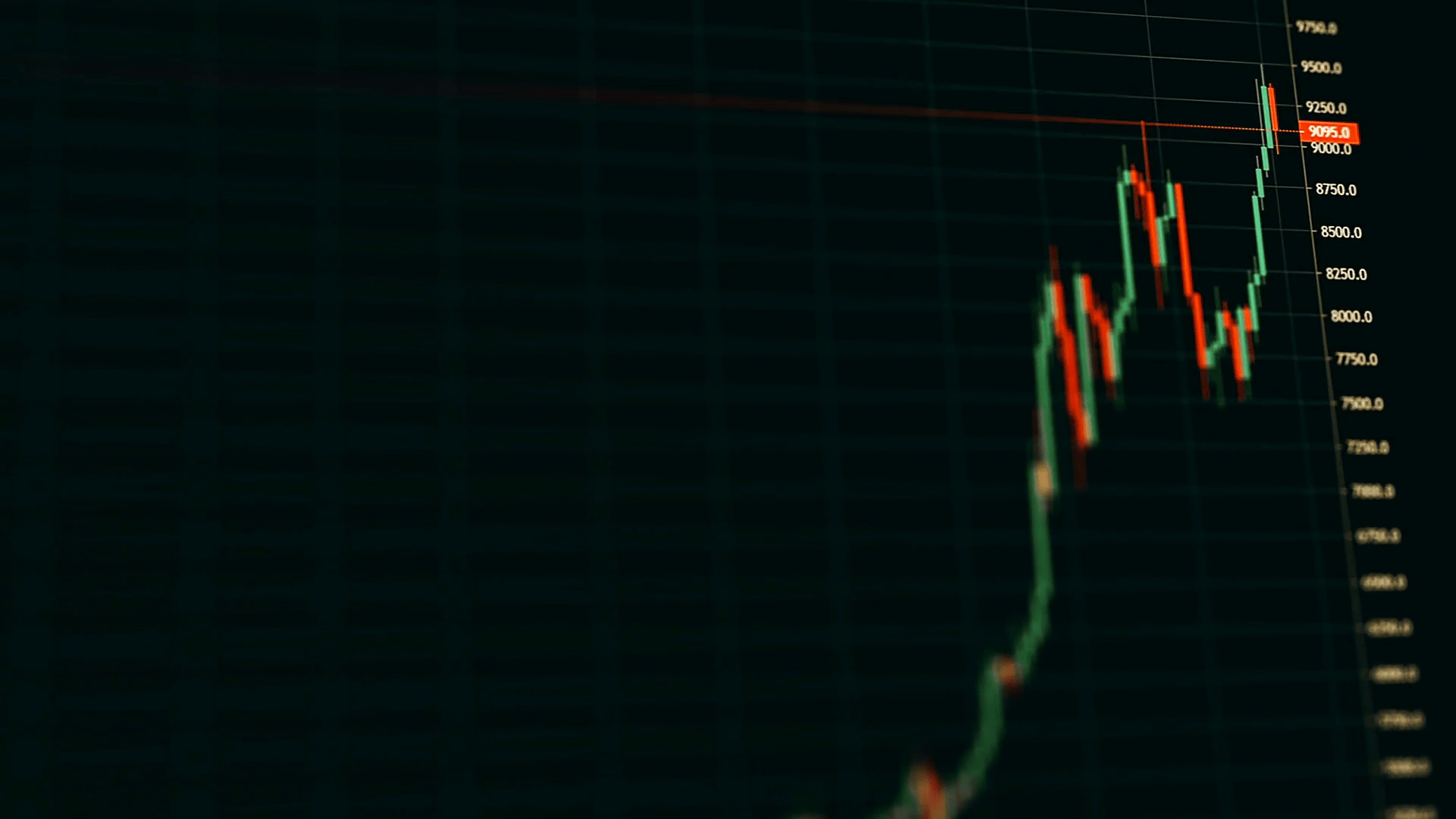 1920x1080 Bitcoin Price Rise On Candlestick Chart Stock Motion Graphics SBV 335890084