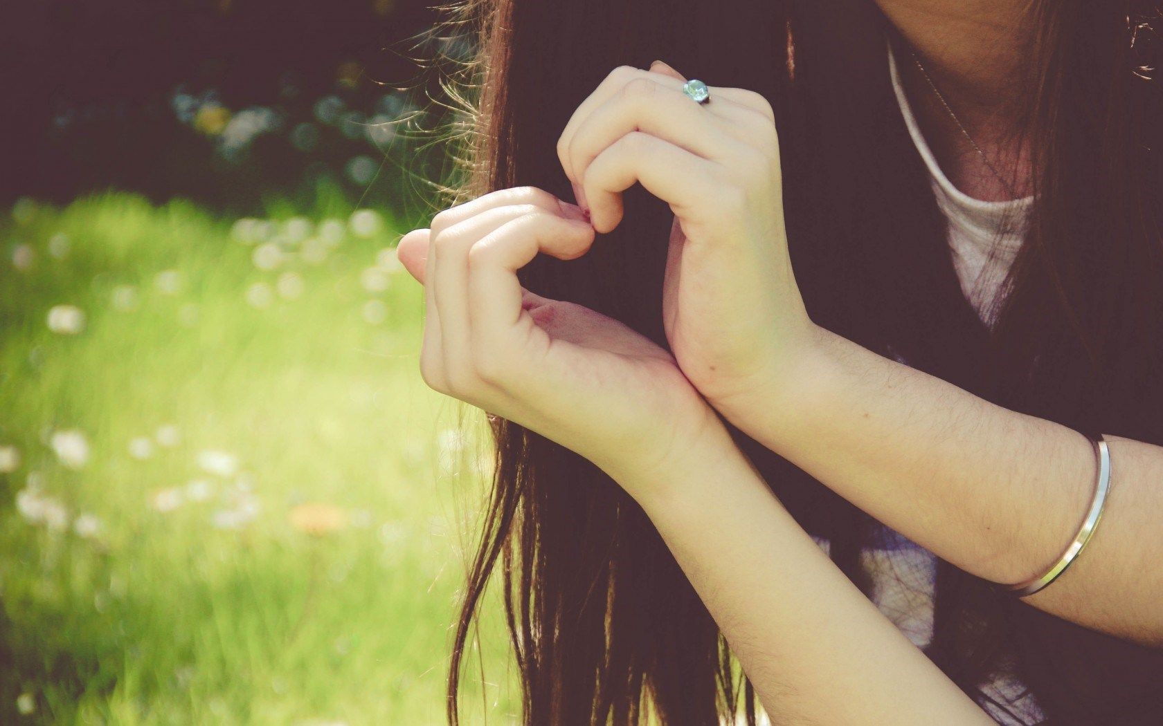 1680x1050 Lovely Heart Hands Wallpaper