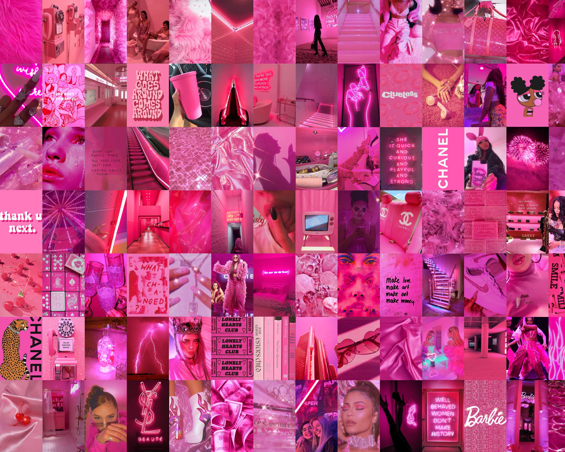 Hot Pink Collage Wallpapers - Top Free Hot Pink Collage Backgrounds ...